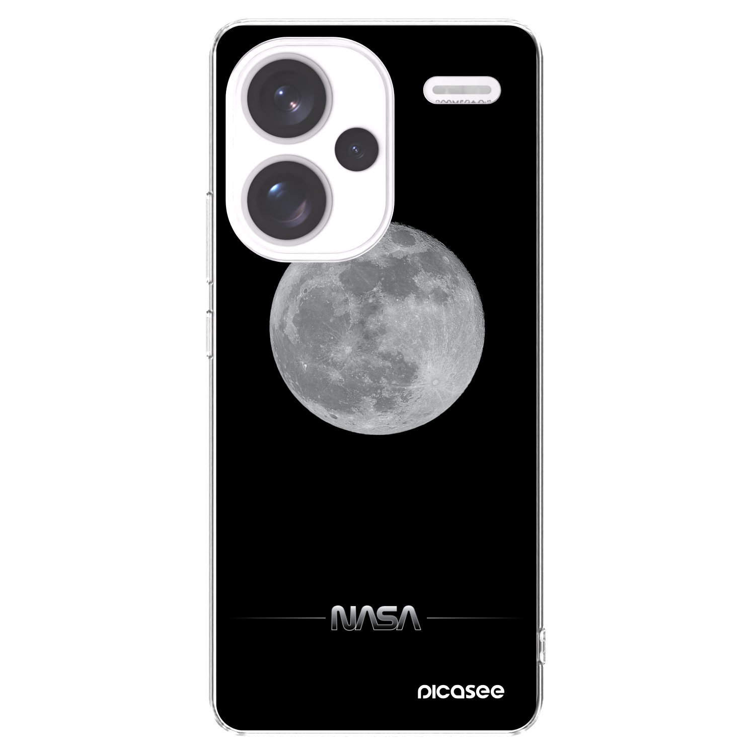Picasee Xiaomi Redmi Note 13 Pro+ 5G Hülle - Transparentes Silikon - Moon Minimal