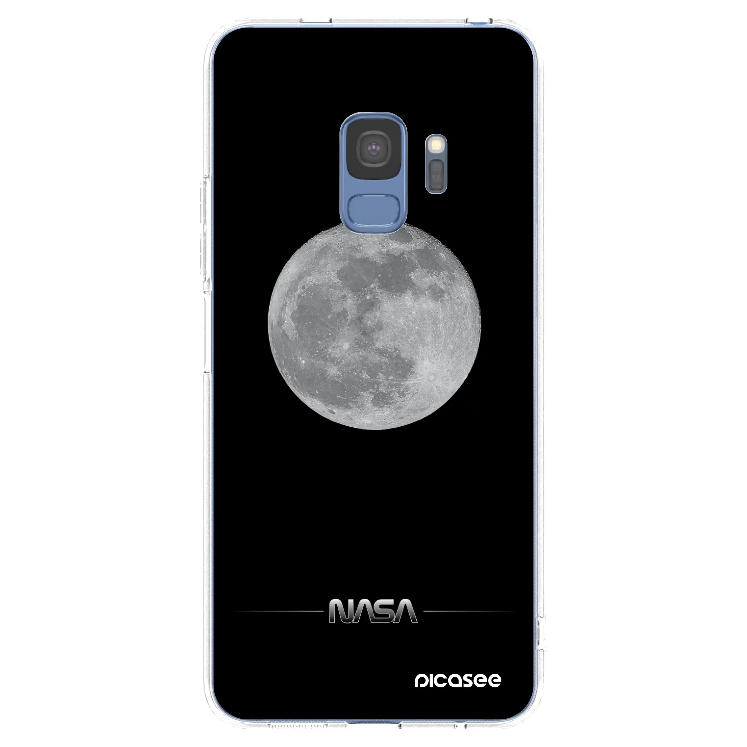 Picasee Samsung Galaxy S9 G960F Hülle - Transparentes Silikon - Moon Minimal