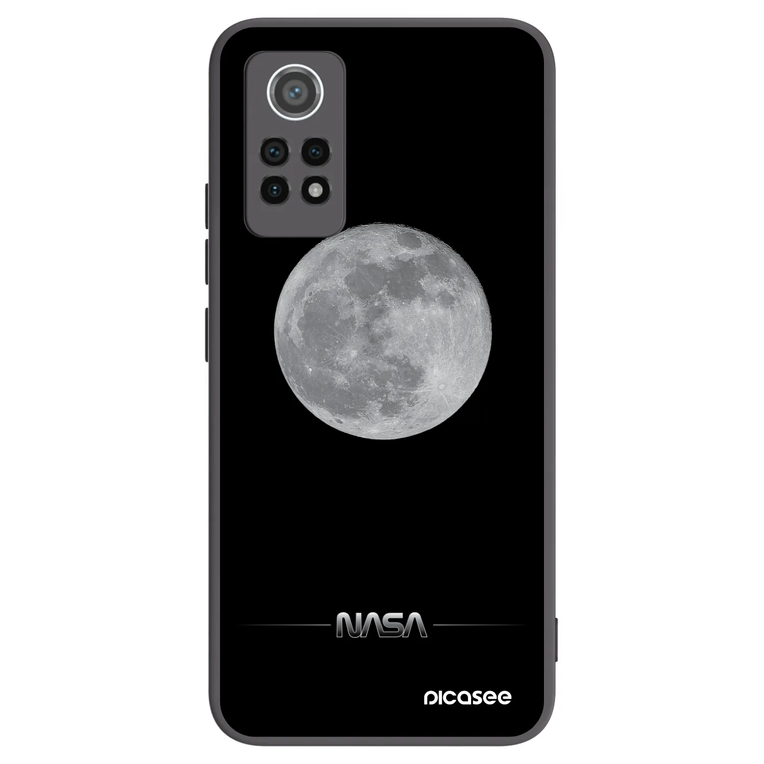 Picasee Xiaomi Redmi Note 12 Pro 4G Hülle - Schwarzes Silikon - Moon Minimal