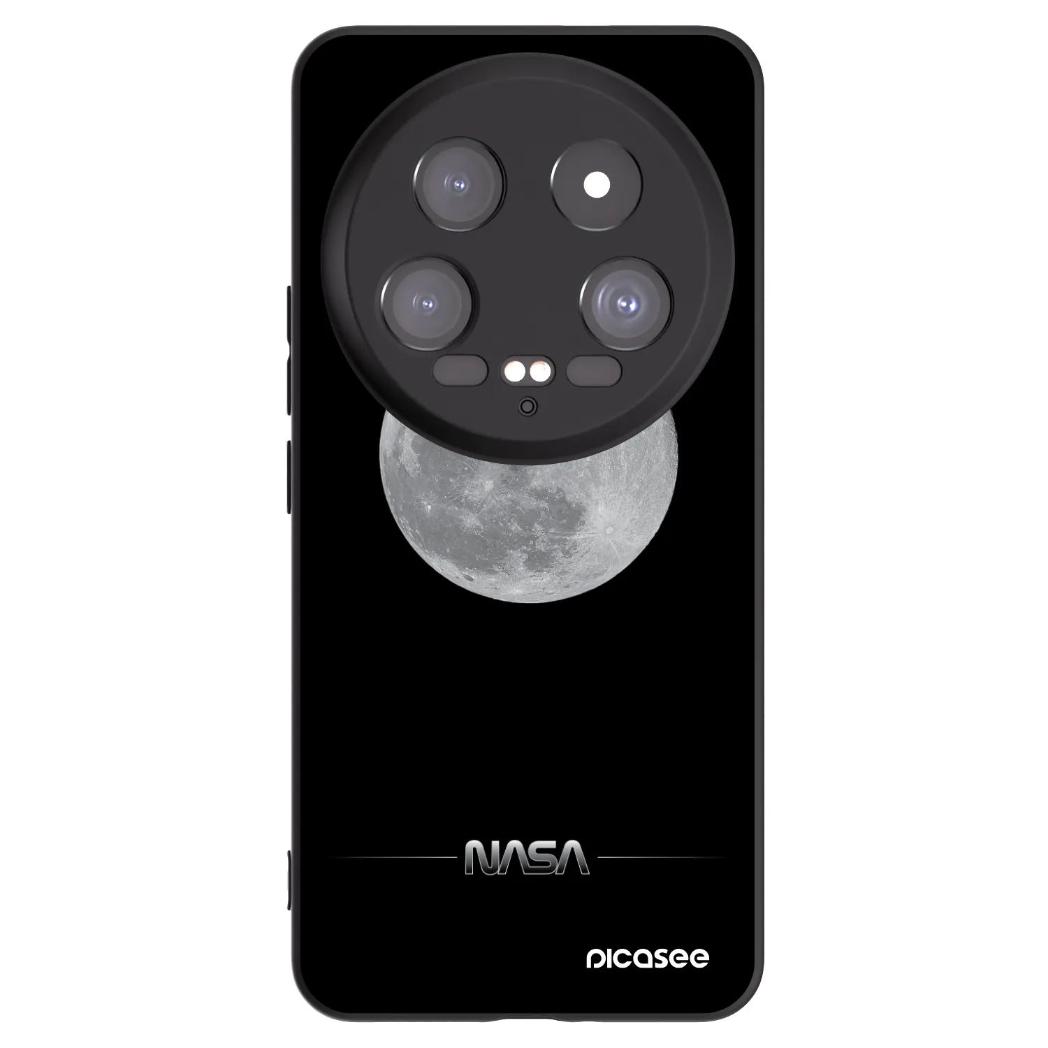 Picasee Xiaomi 14 Ultra Hülle - Schwarzes Silikon - Moon Minimal
