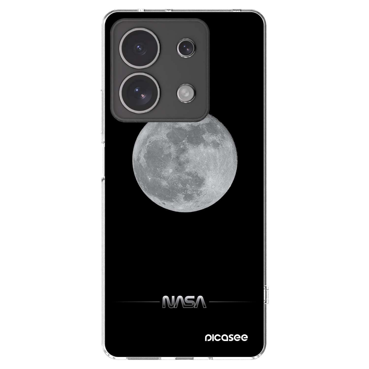 Picasee Xiaomi Redmi Note 13 4G Hülle - Transparentes Silikon - Moon Minimal