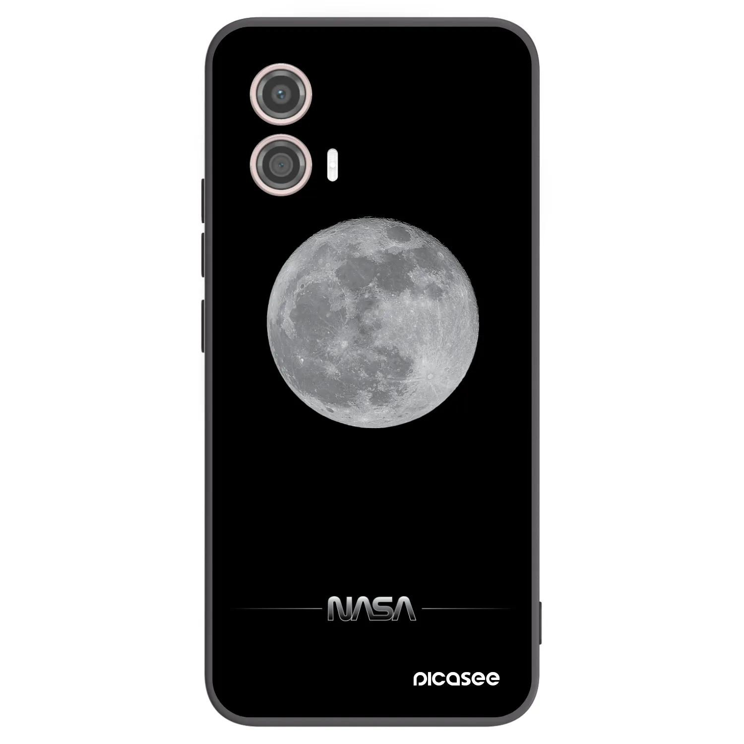 Picasee Motorola Moto G53 5G Hülle - Schwarzes Silikon - Moon Minimal