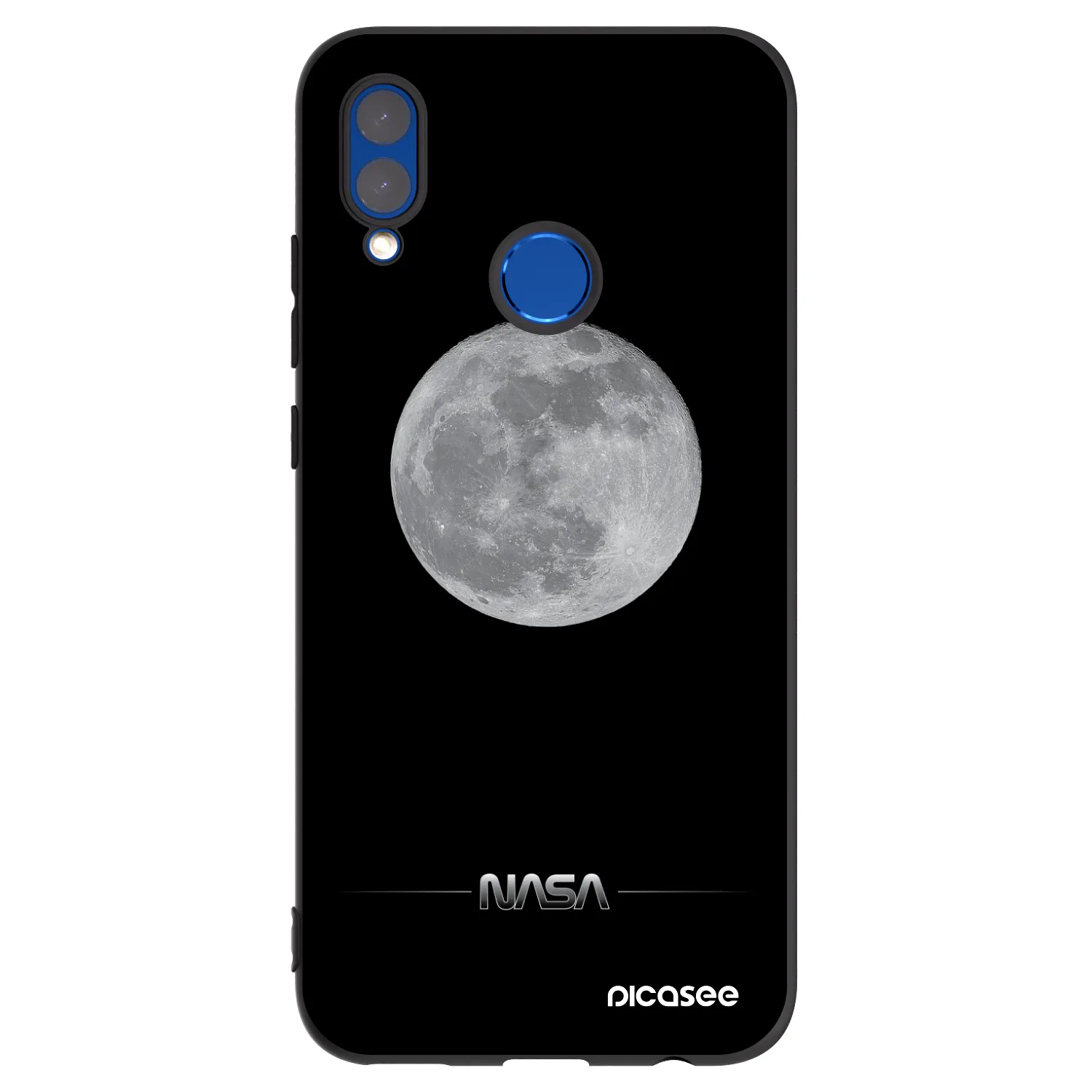 Picasee Huawei P Smart 2019 Hülle - Schwarzes Silikon - Moon Minimal