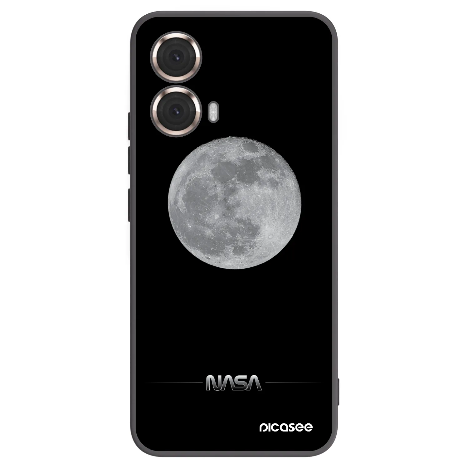 Picasee Motorola Moto G85 Hülle - Schwarzes Silikon - Moon Minimal