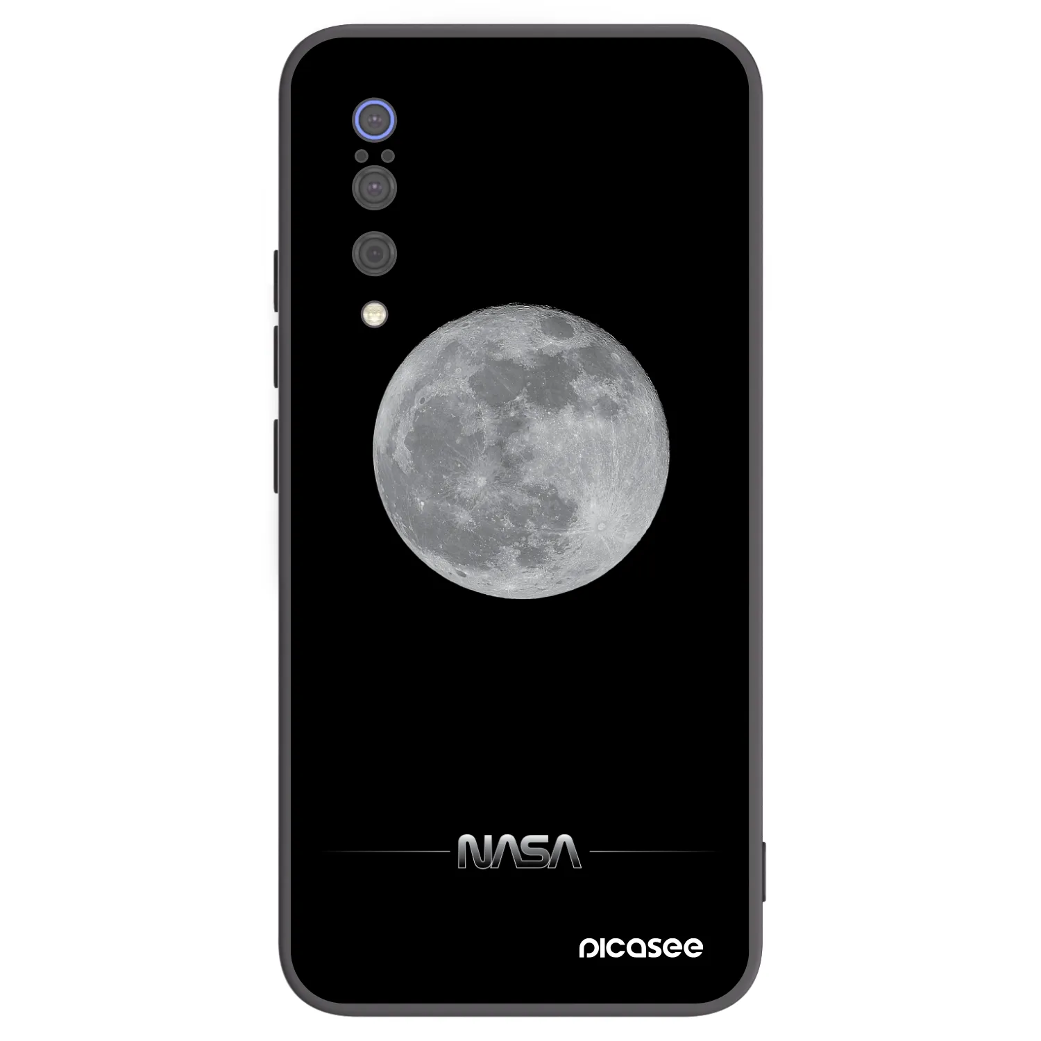 Picasee Xiaomi Mi 9 Hülle - Schwarzes Silikon - Moon Minimal