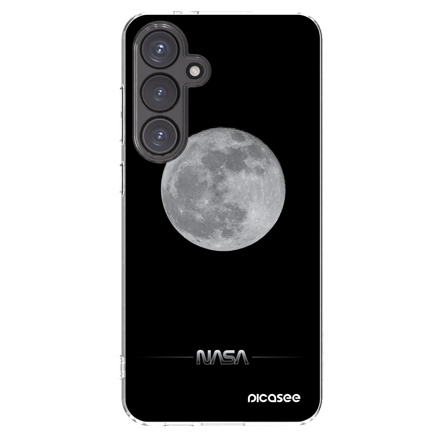 Picasee Samsung Galaxy S24 FE S721B Hülle - Transparentes Silikon - Moon Minimal