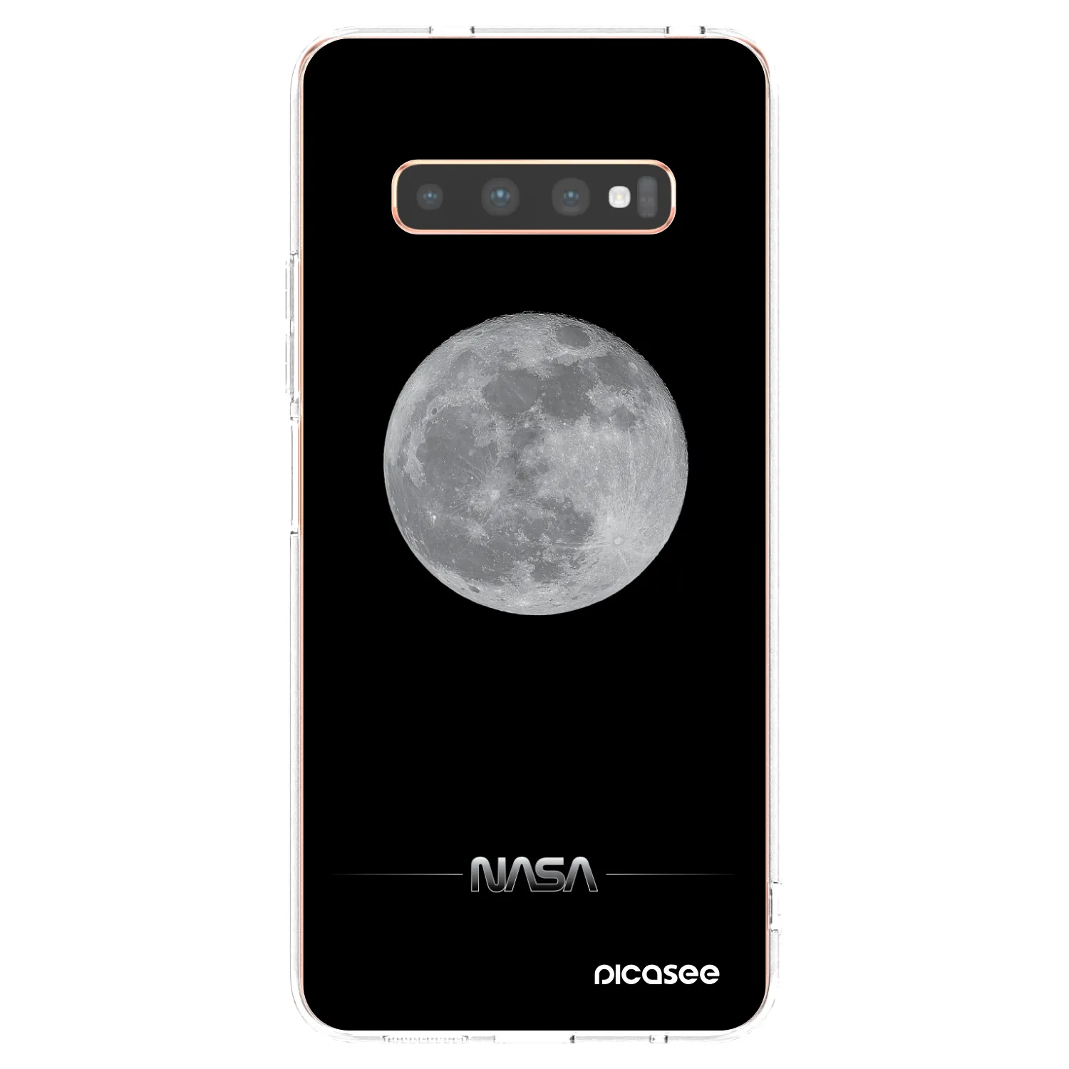 Picasee Samsung Galaxy S10 Plus G975 Hülle - Transparentes Silikon - Moon Minimal