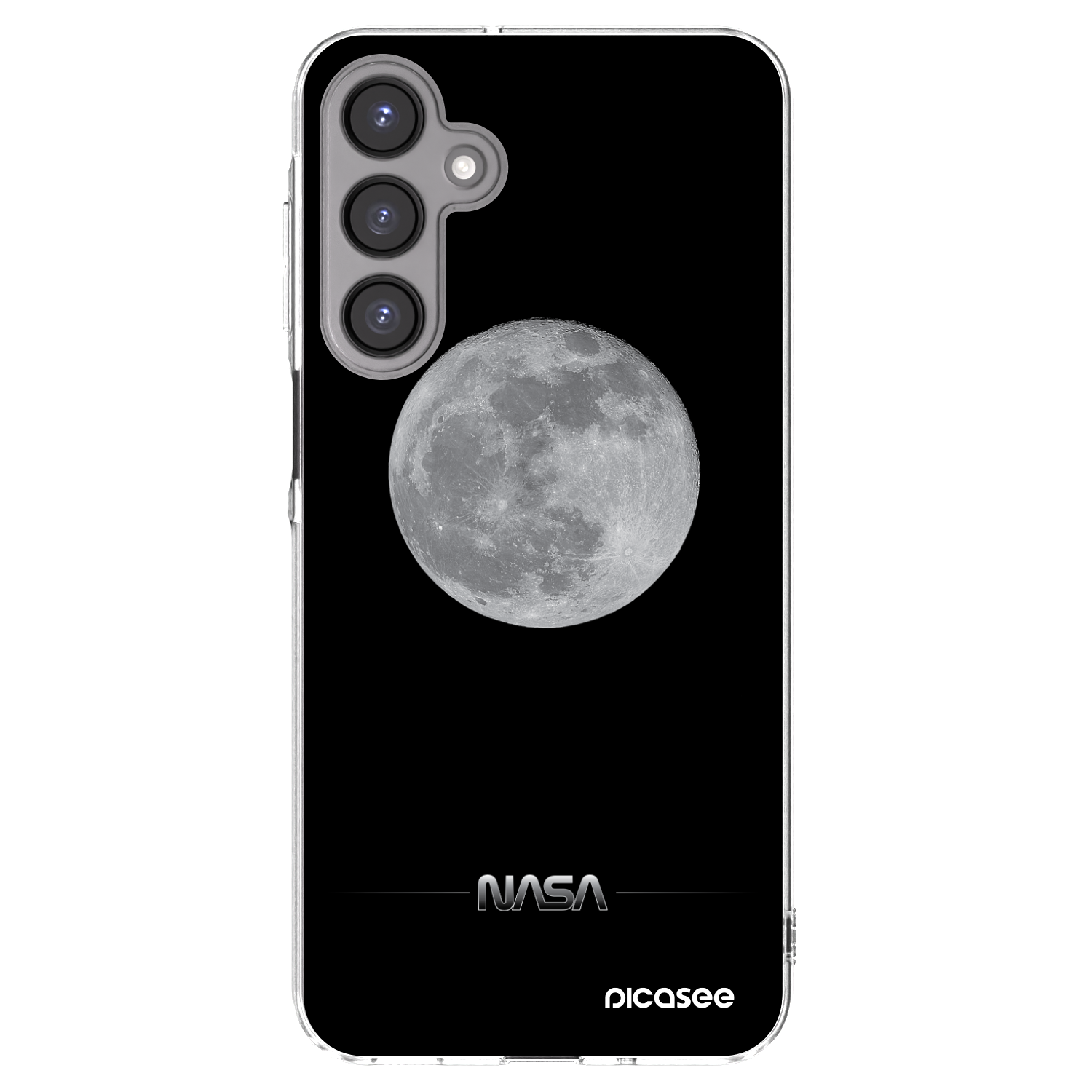 Picasee Samsung Galaxy A16 5G Hülle - Transparentes Silikon - Moon Minimal