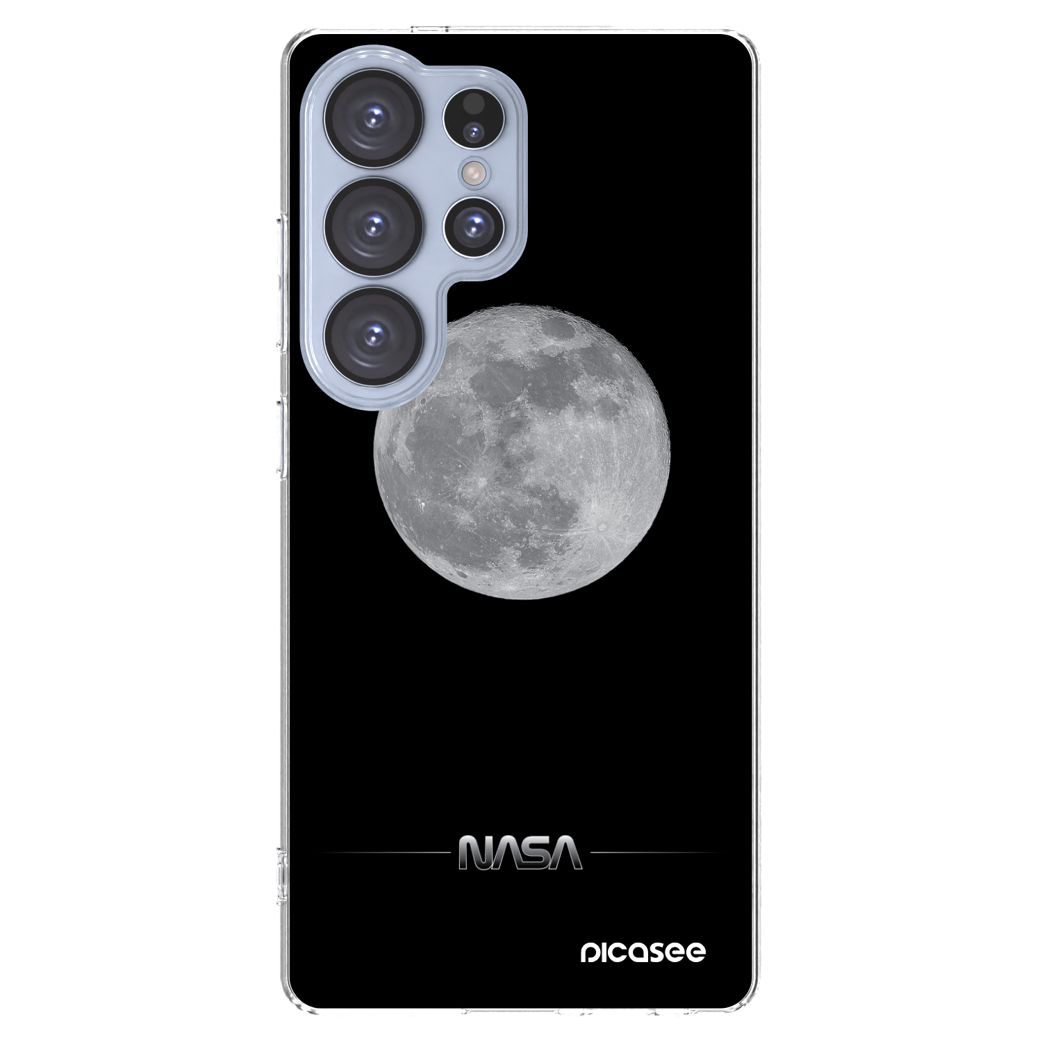 Picasee Samsung Galaxy S25 Ultra 5G Hülle - Transparentes Silikon - Moon Minimal