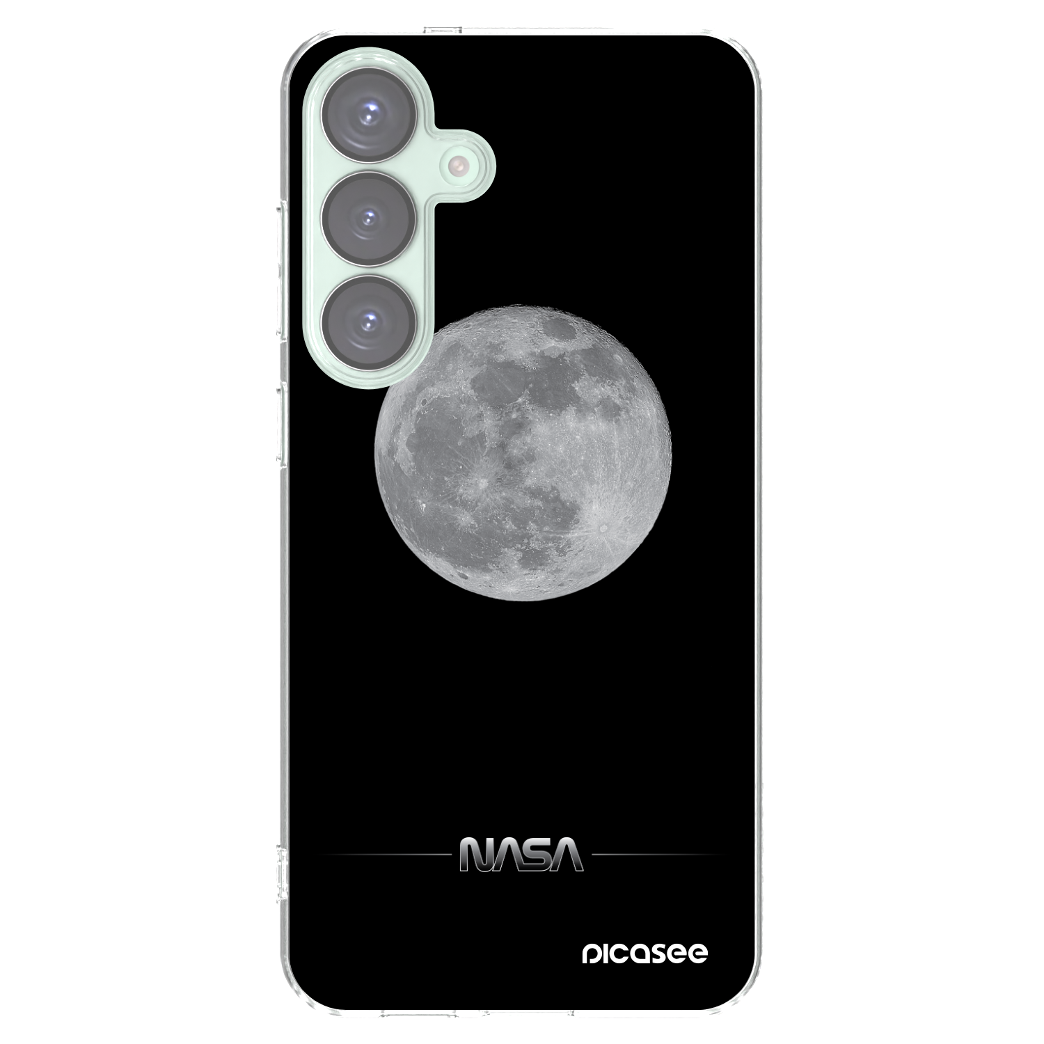 Picasee Samsung Galaxy S25+ 5G Hülle - Transparentes Silikon - Moon Minimal