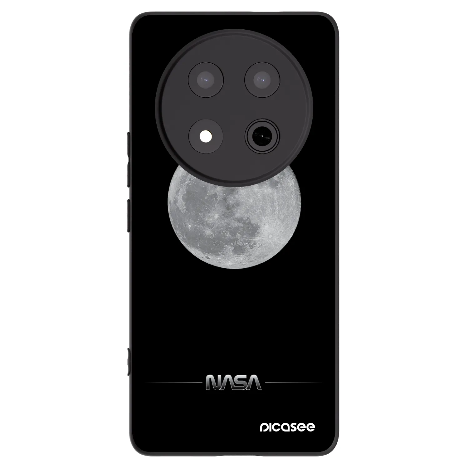 Picasee Honor Magic7 Lite 5G Hülle - Schwarzes Silikon - Moon Minimal
