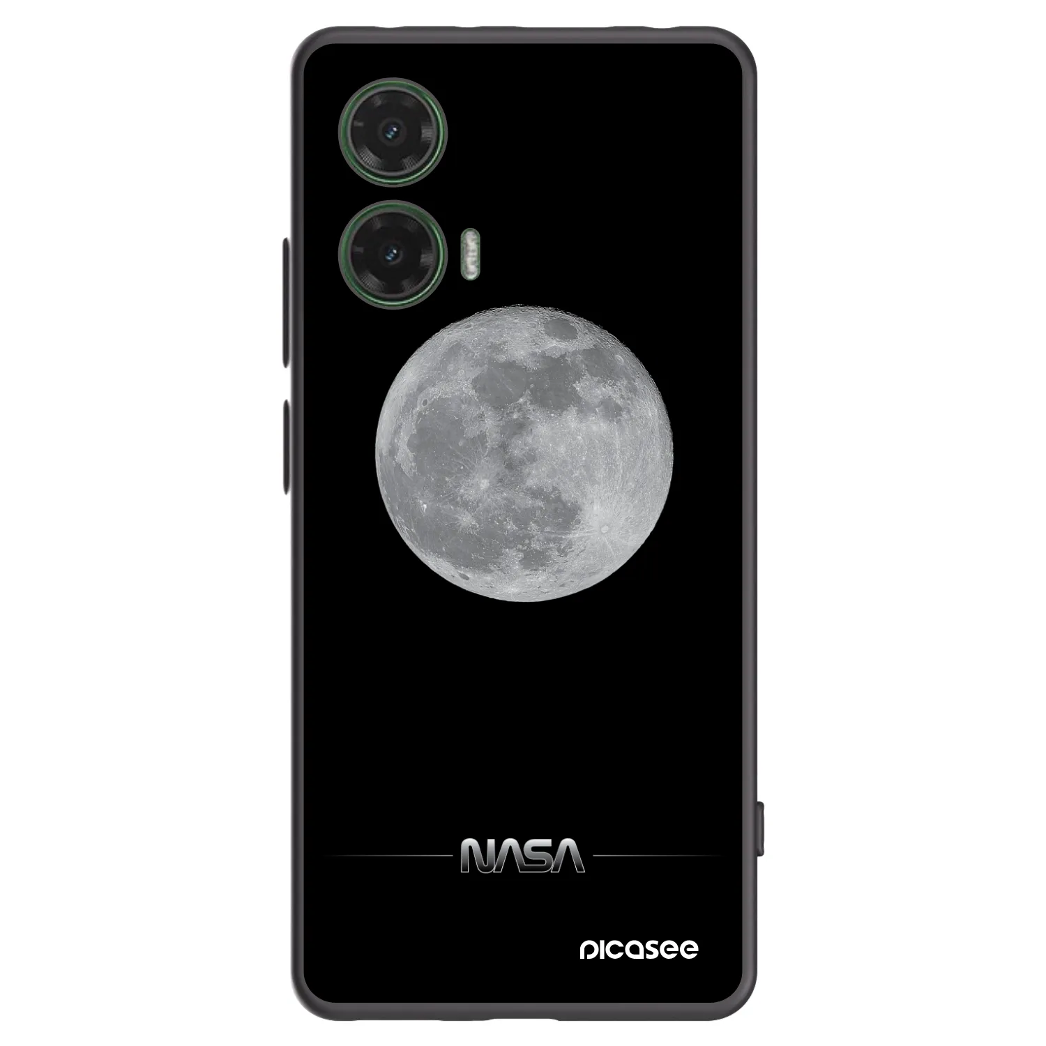 Picasee Motorola Moto G35 5G Hülle - Schwarzes Silikon - Moon Minimal