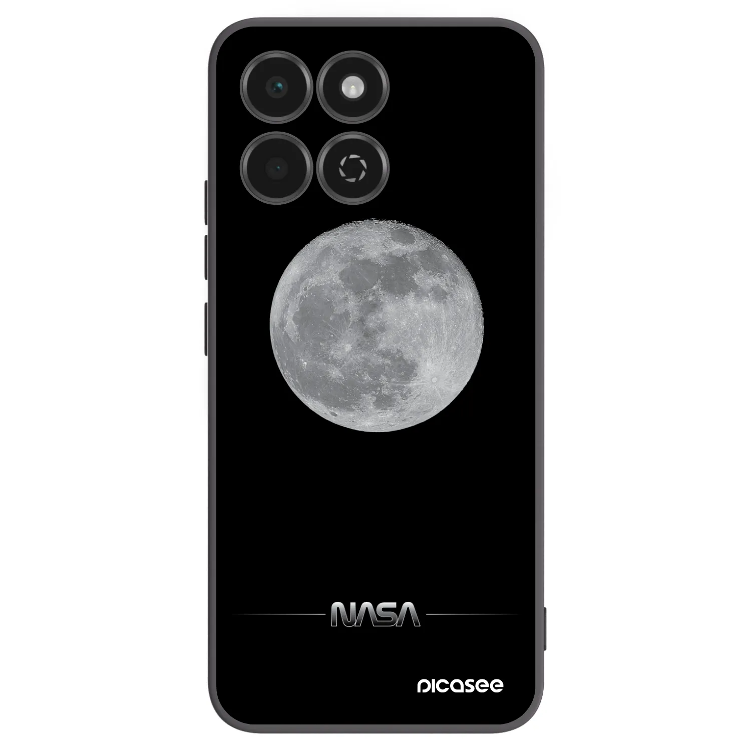 Picasee Honor 200 Smart 5G Hülle - Schwarzes Silikon - Moon Minimal