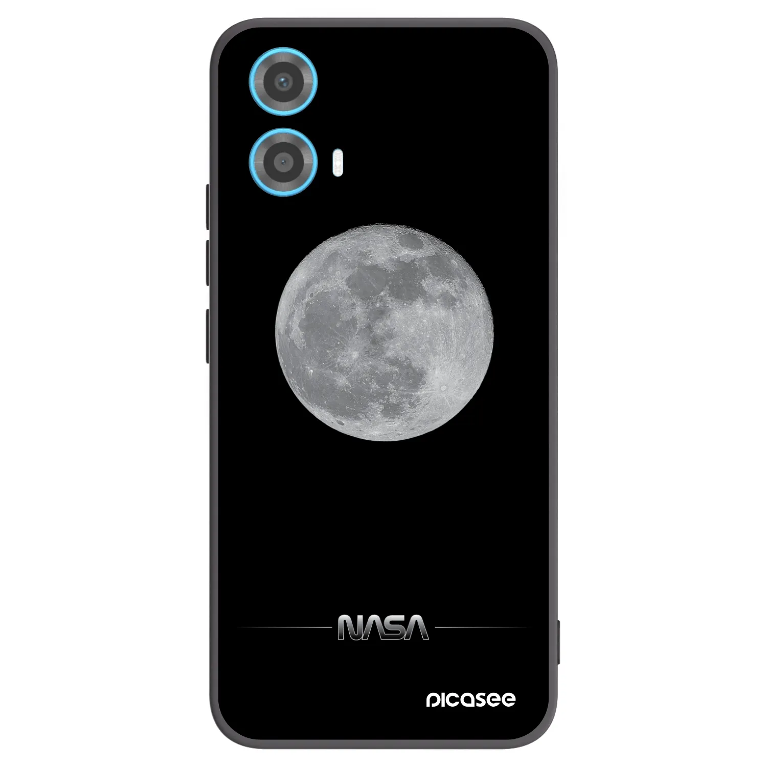 Picasee Motorola Moto G34 5G Hülle - Schwarzes Silikon - Moon Minimal