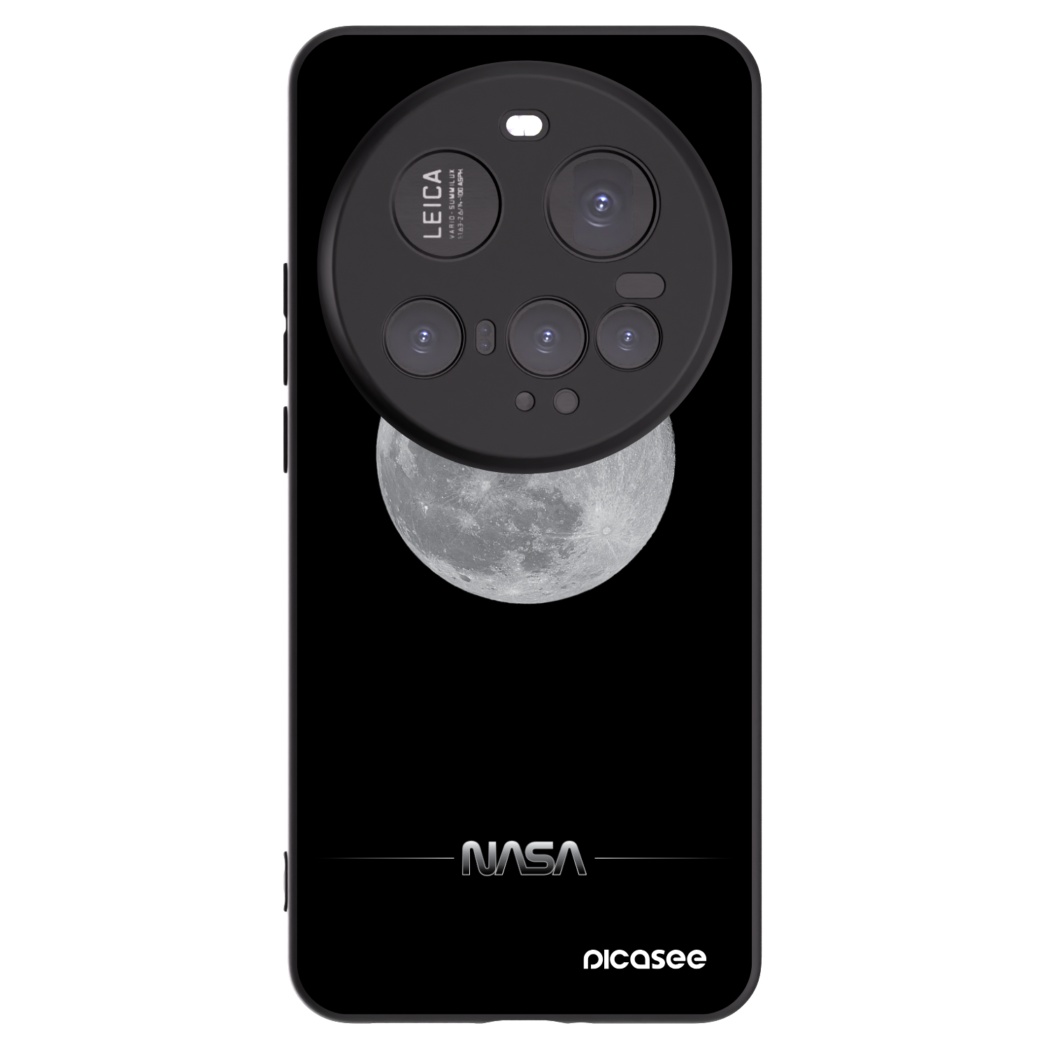 Picasee Xiaomi 15 Ultra Hülle - Schwarzes Silikon - Moon Minimal