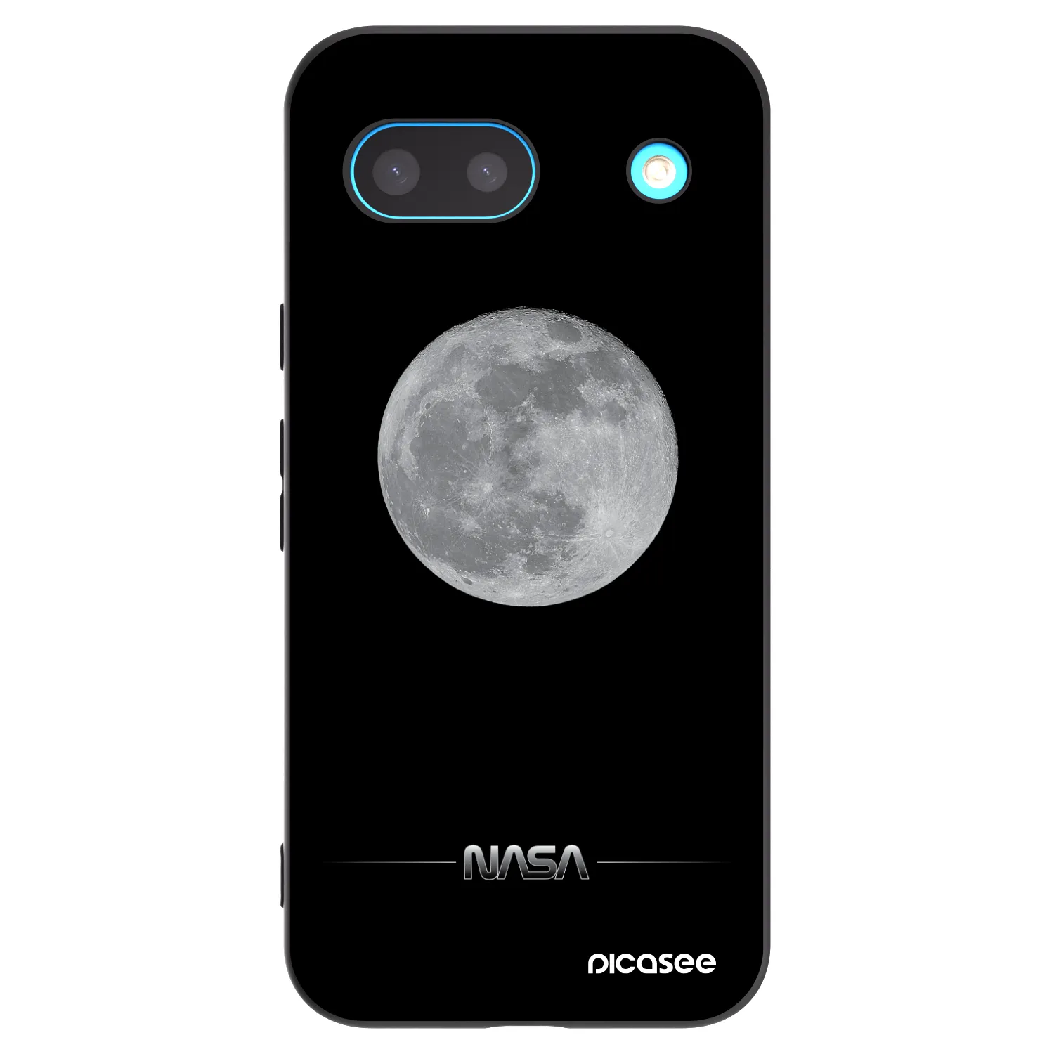 Picasee Google Pixel 8a Hülle - Schwarzes Silikon - Moon Minimal