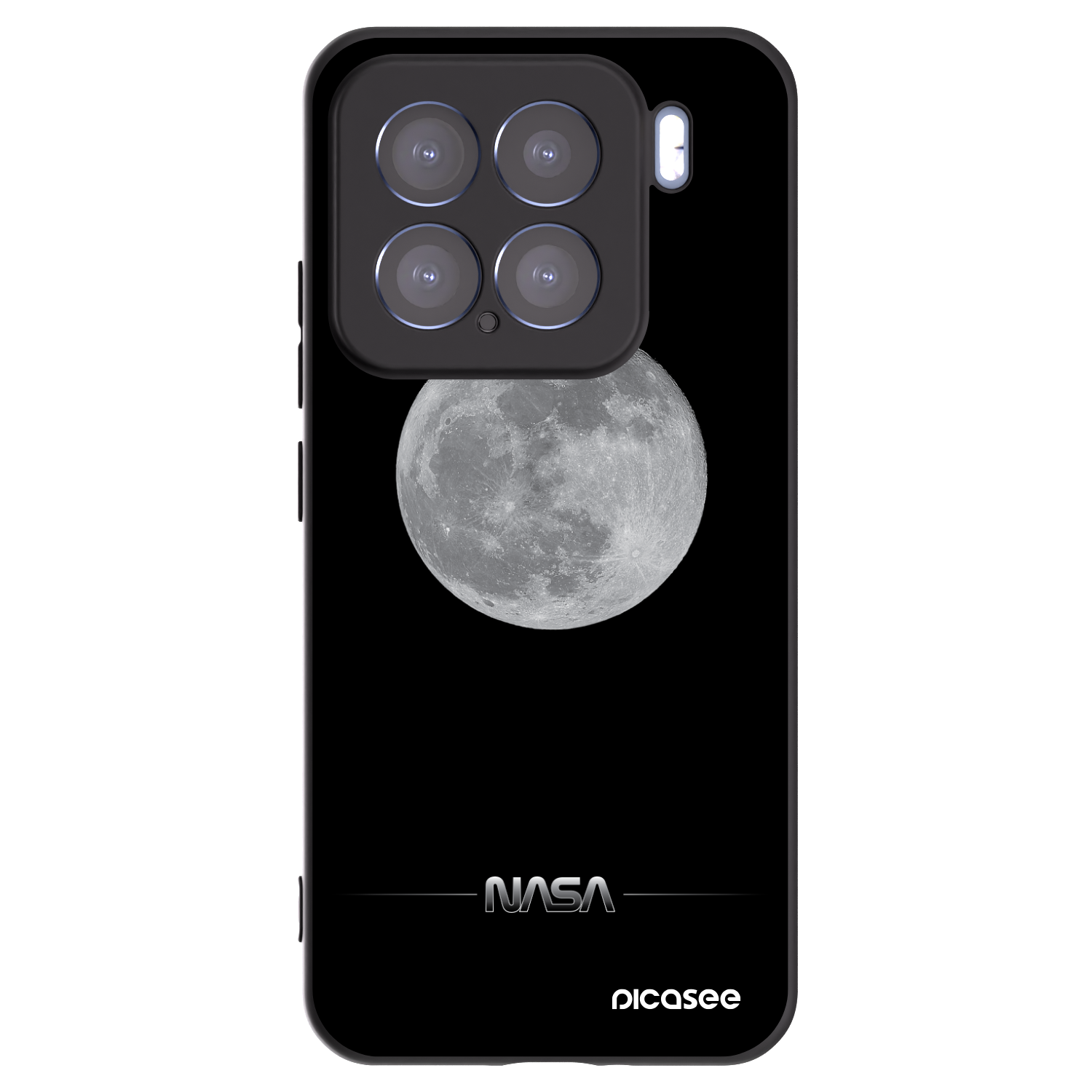 Picasee Xiaomi 15 Hülle - Schwarzes Silikon - Moon Minimal