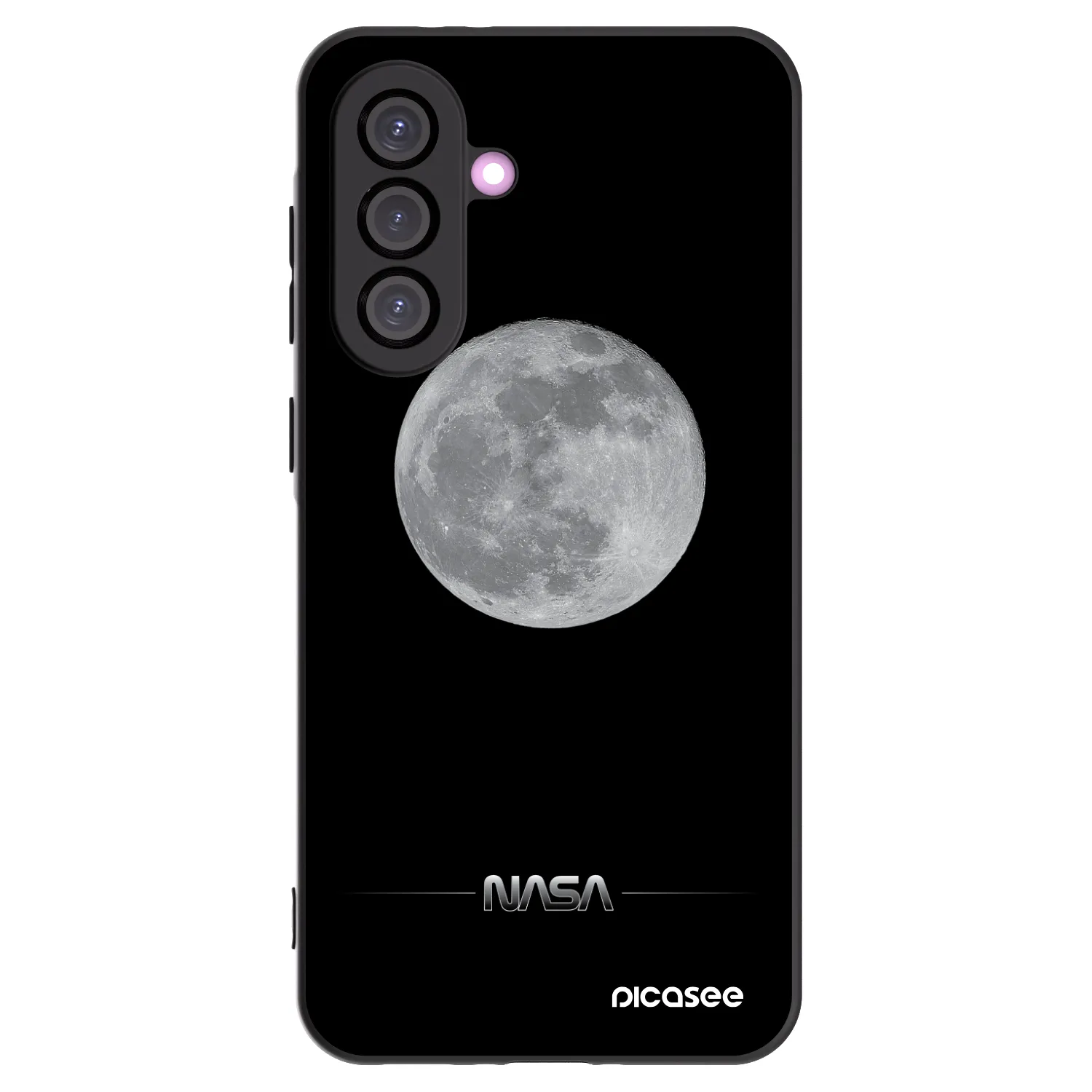 Picasee Samsung Galaxy A56 5G A566B Hülle - Schwarzes Silikon - Moon Minimal
