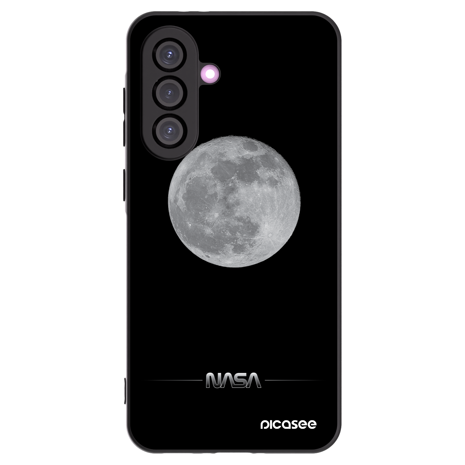 Picasee Samsung Galaxy A36 5G Hülle - Schwarzes Silikon - Moon Minimal