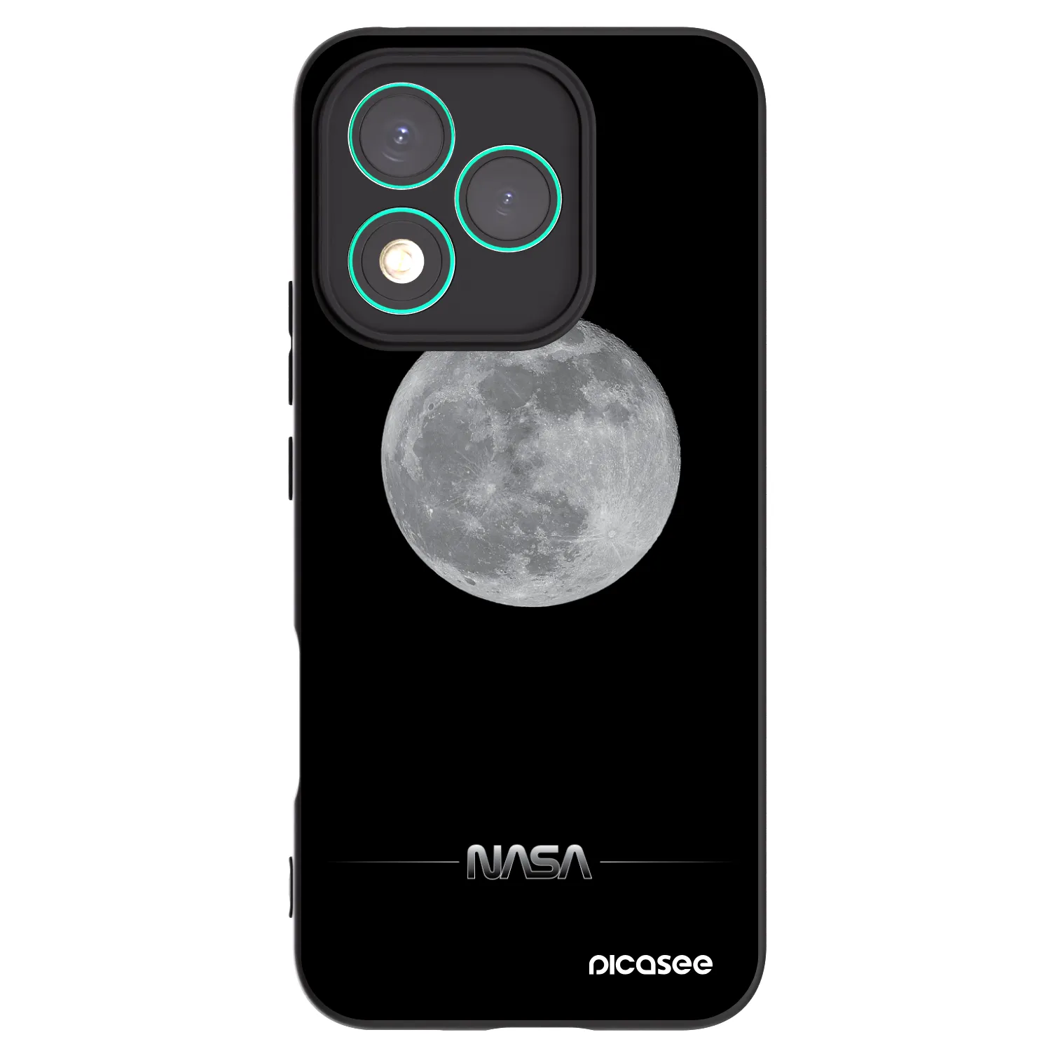 Picasee Honor 400 Lite 5G Hülle - Schwarzes Silikon - Moon Minimal