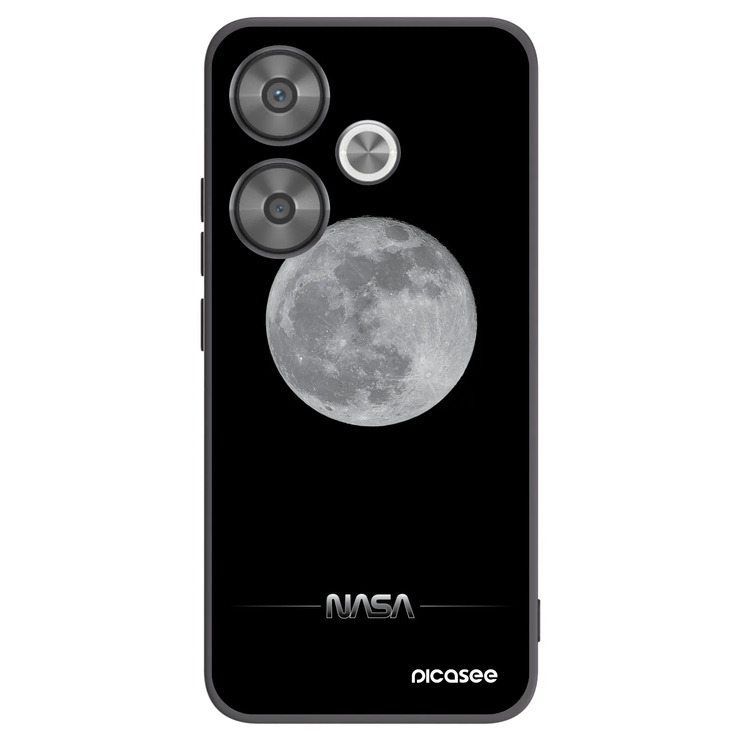 Picasee Xiaomi Poco F6 Hülle - Schwarzes Silikon - Moon Minimal