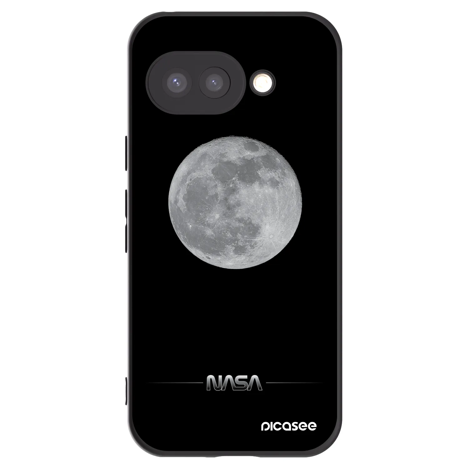 Picasee Google Pixel 9a Hülle - Schwarzes Silikon - Moon Minimal