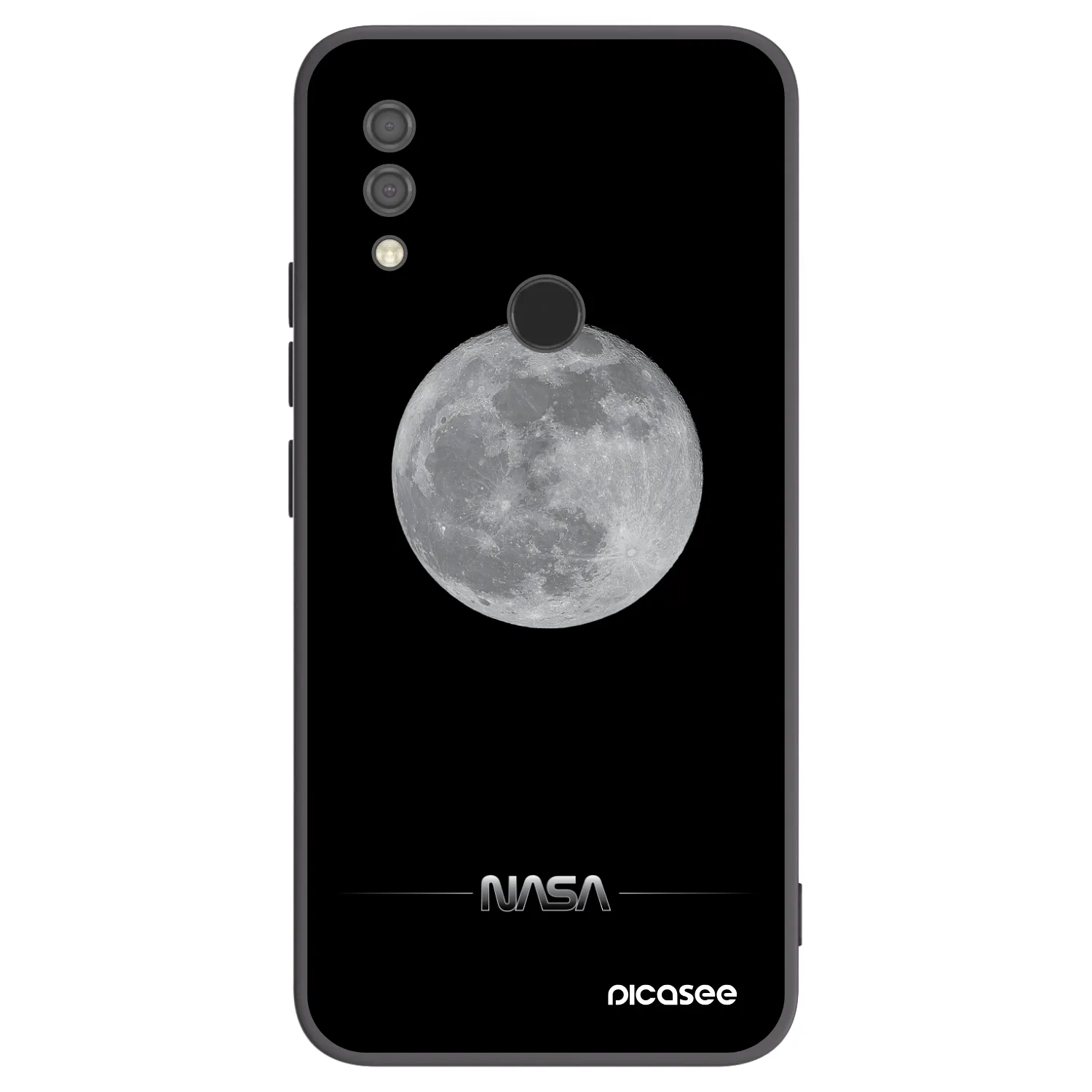 Picasee Xiaomi Redmi 7 Hülle - Schwarzes Silikon - Moon Minimal