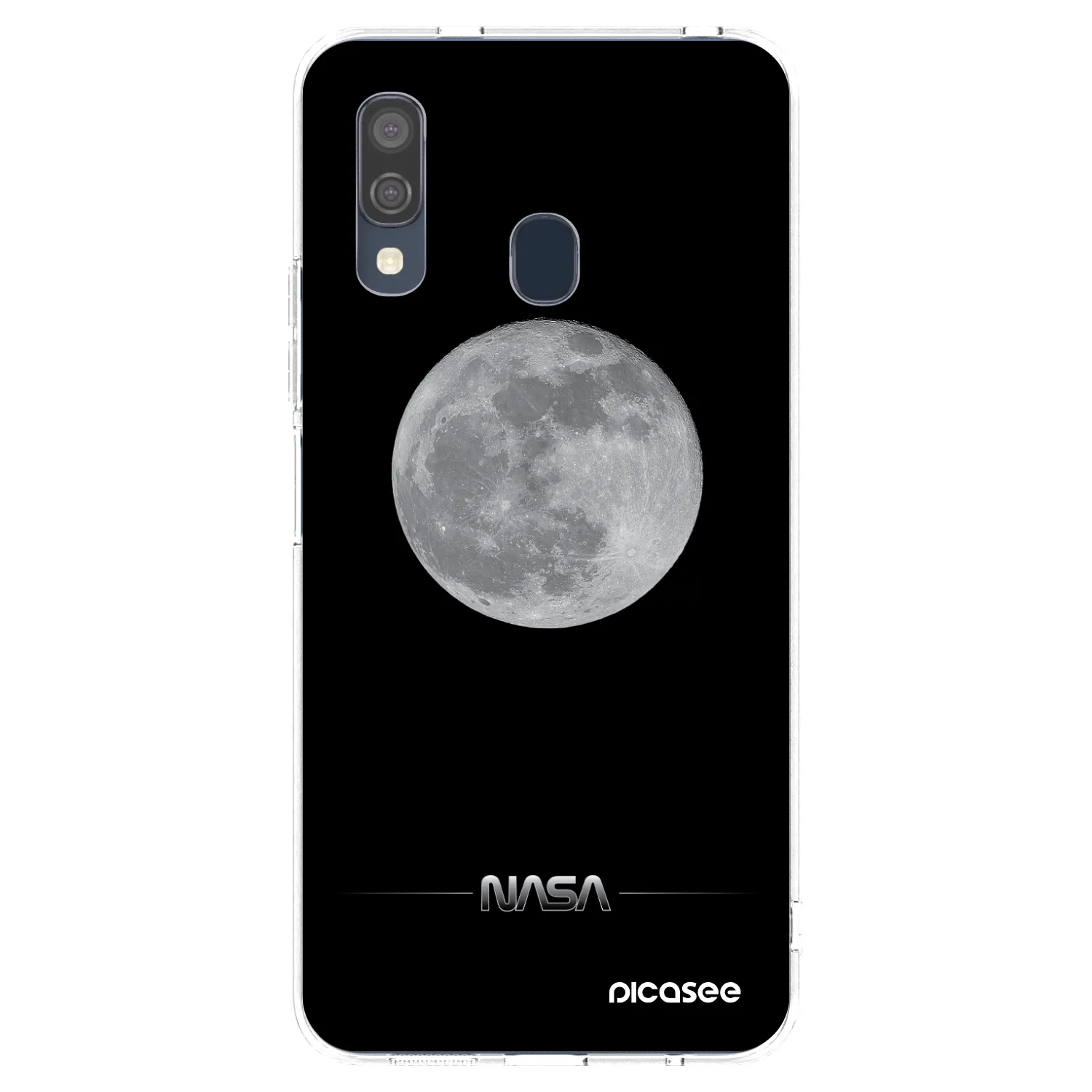 Picasee Samsung Galaxy A40 A405F Hülle - Transparentes Silikon - Moon Minimal
