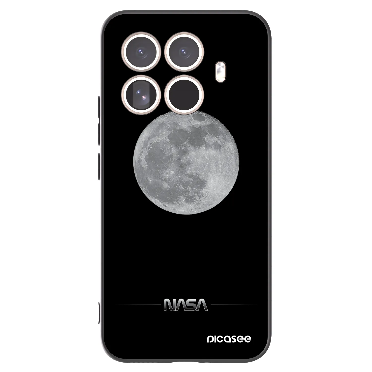 Picasee Xiaomi 15T Pro Hülle - Schwarzes Silikon - Moon Minimal