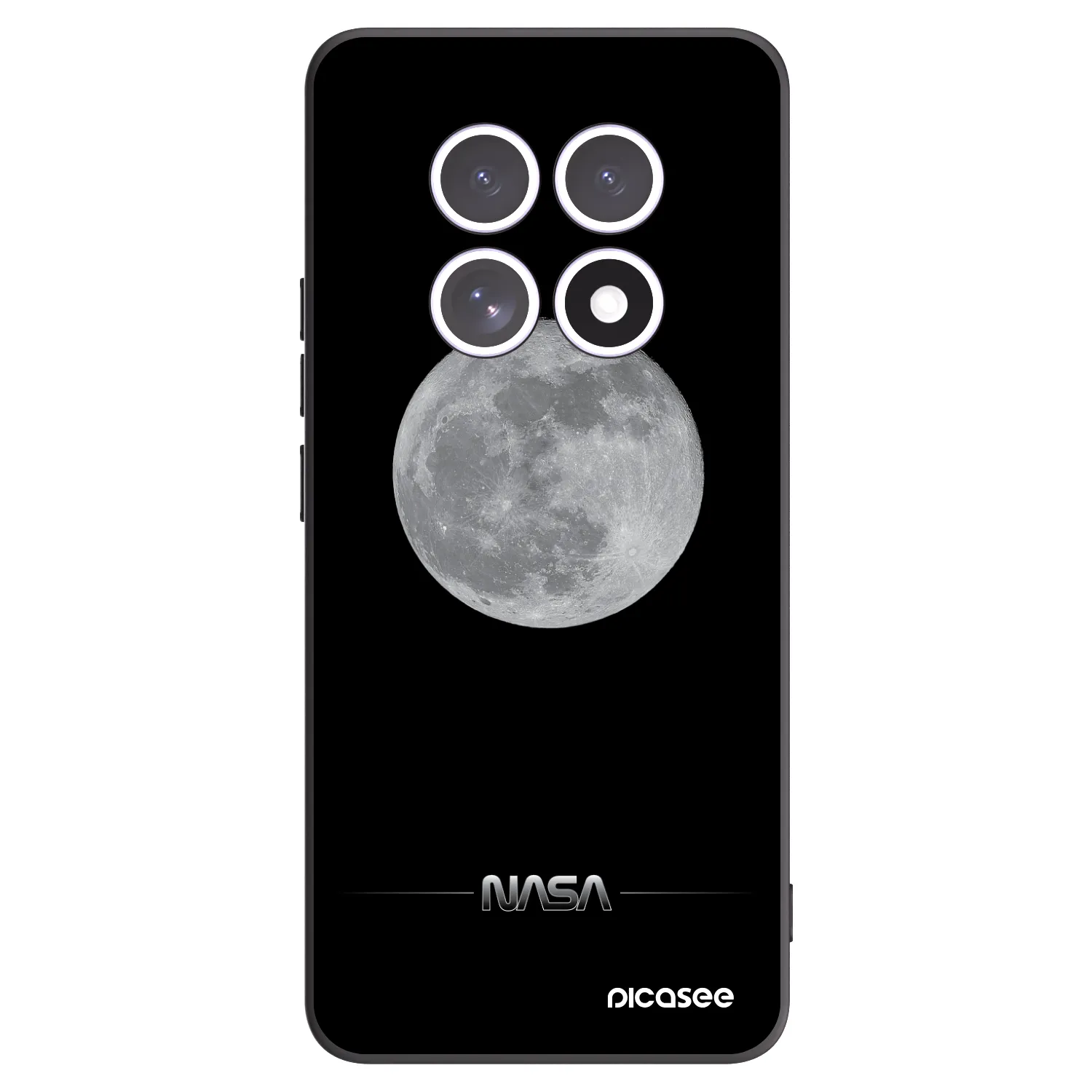 Picasee Xiaomi Redmi Note 15 Hülle - Schwarzes Silikon - Moon Minimal