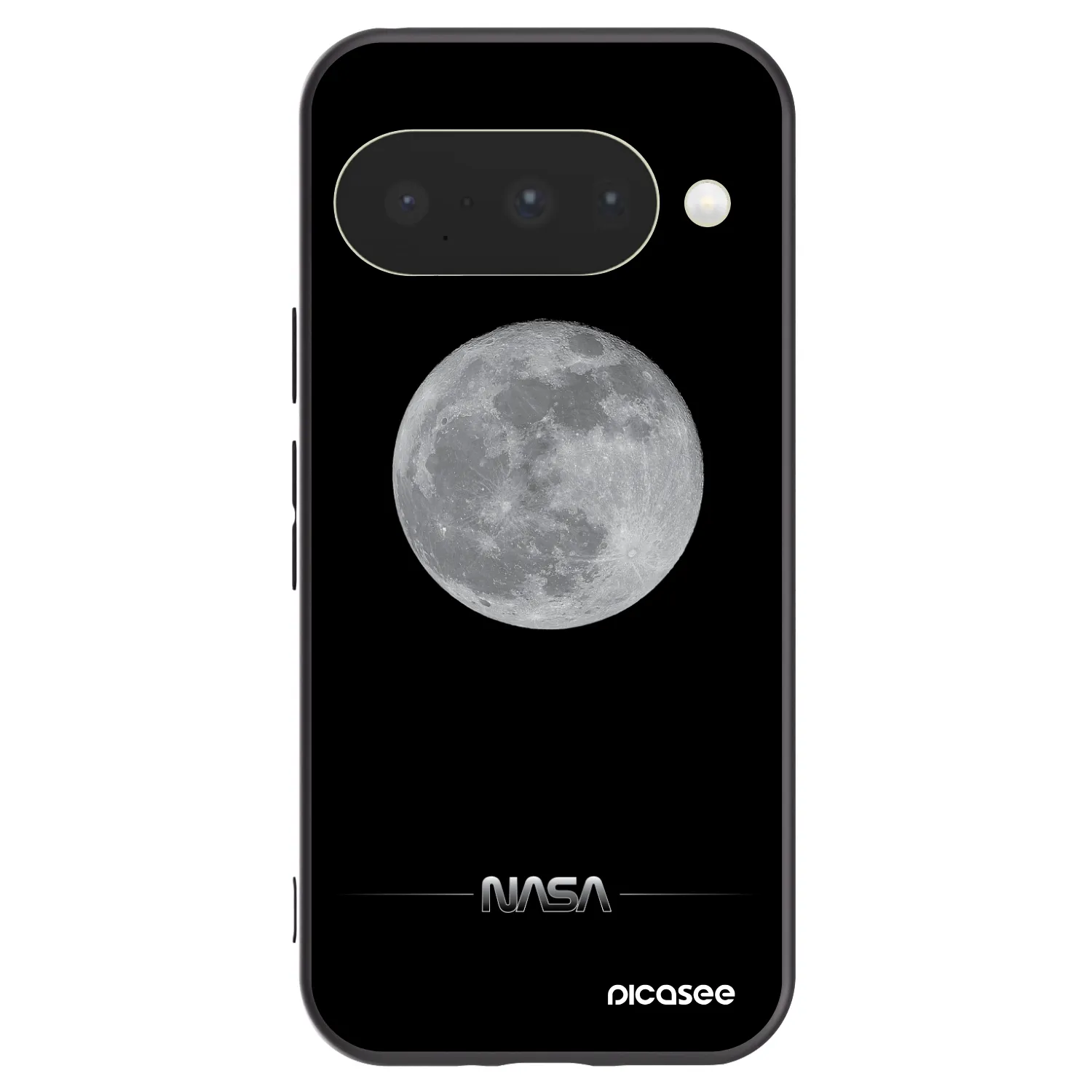 Picasee Google Pixel 10 Hülle - Schwarzes Silikon - Moon Minimal