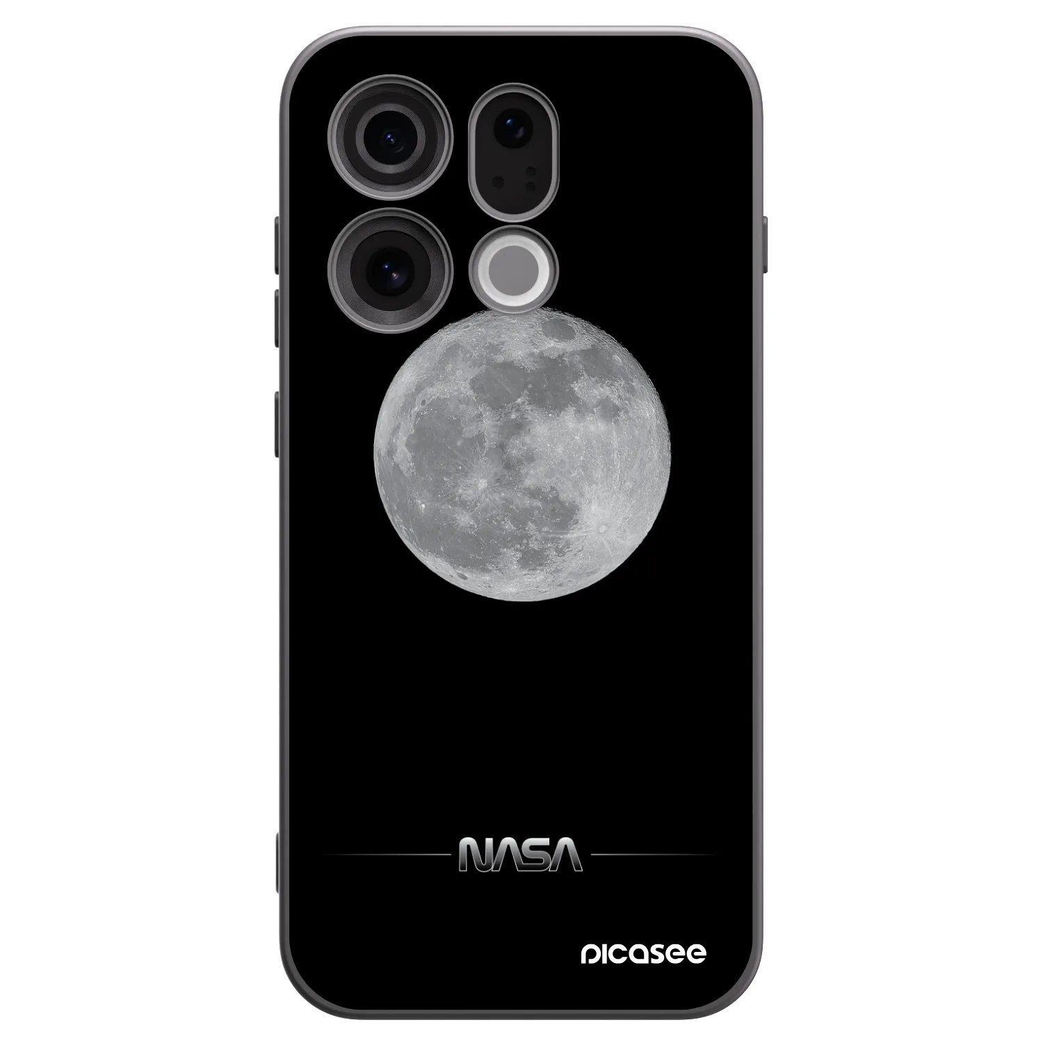 Picasee OPPO Find X9 Hülle - Schwarzes Silikon - Moon Minimal