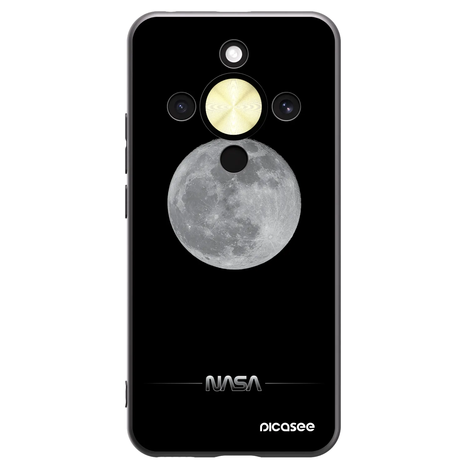 Picasee Honor Magic8 Lite 5G Hülle - Schwarzes Silikon - Moon Minimal