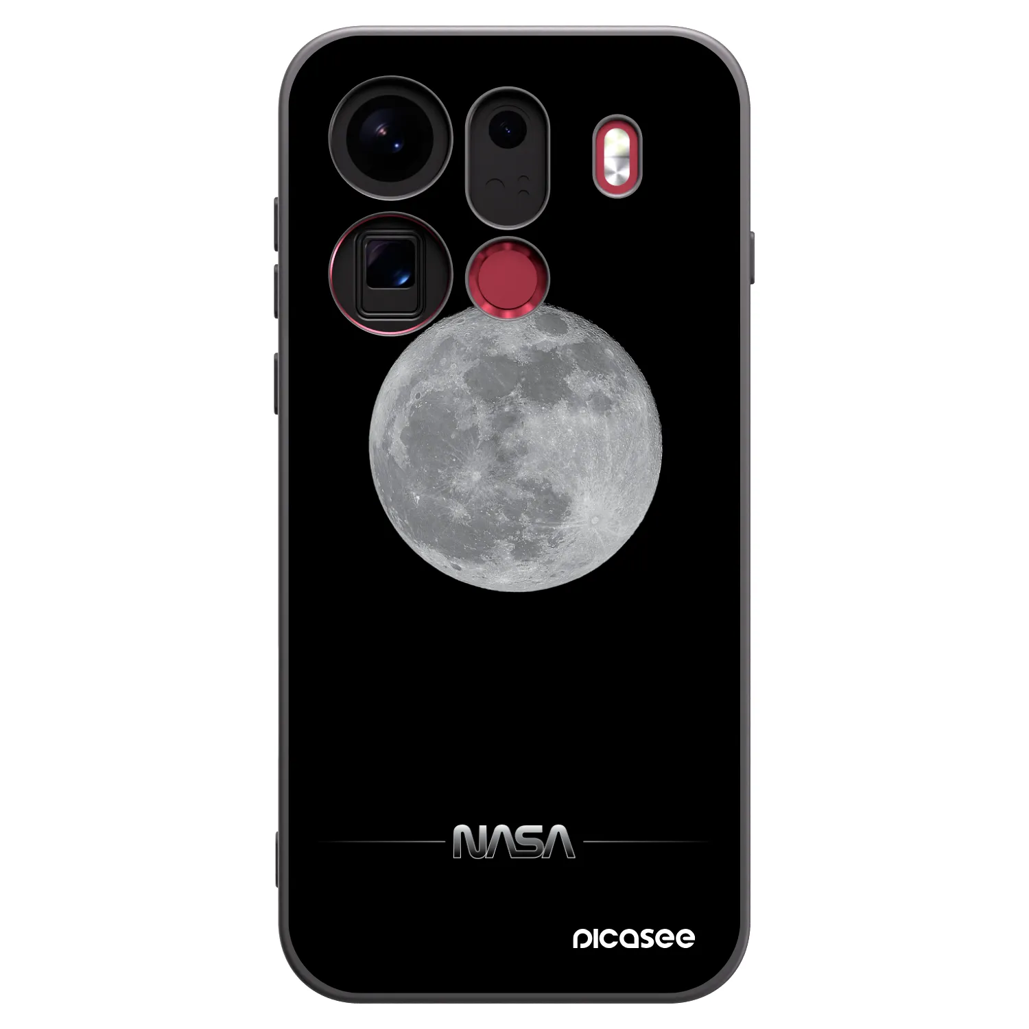 Picasee OPPO Find X9 Pro Hülle - Schwarzes Silikon - Moon Minimal