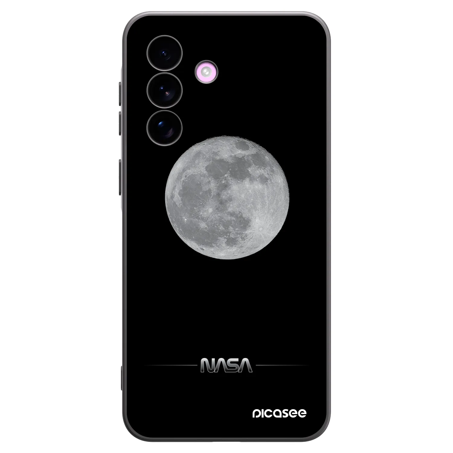 Picasee Samsung Galaxy A57 5G Hülle - Schwarzes Silikon - Moon Minimal