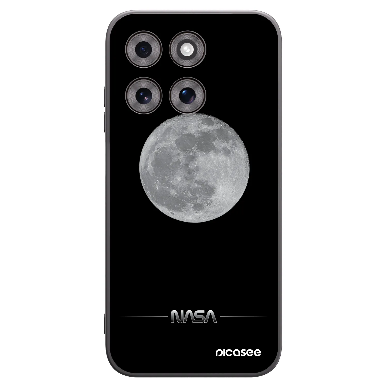 Picasee Motorola Moto G77 Hülle - Schwarzes Silikon - Moon Minimal