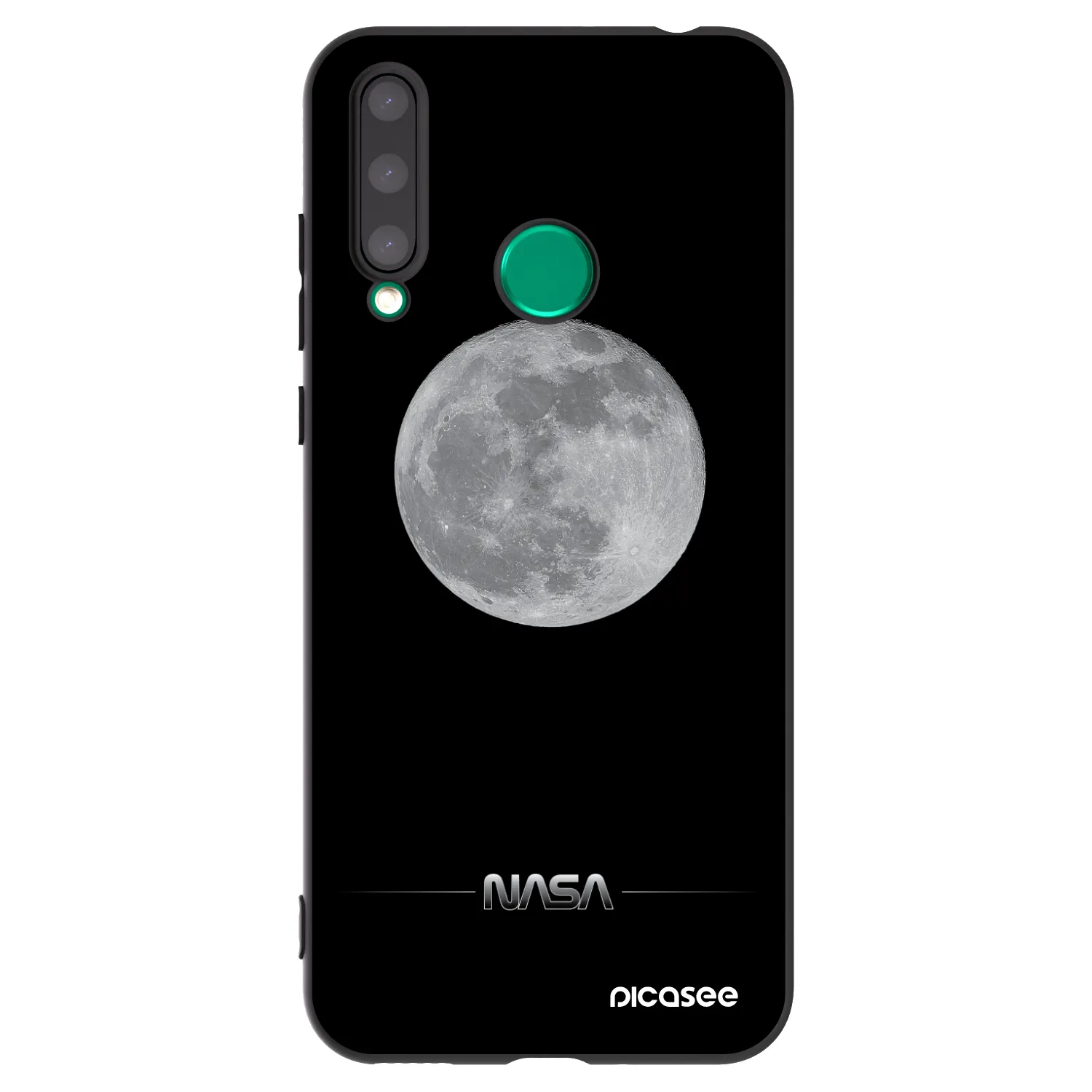 Picasee Honor 20 Lite Hülle - Schwarzes Silikon - Moon Minimal