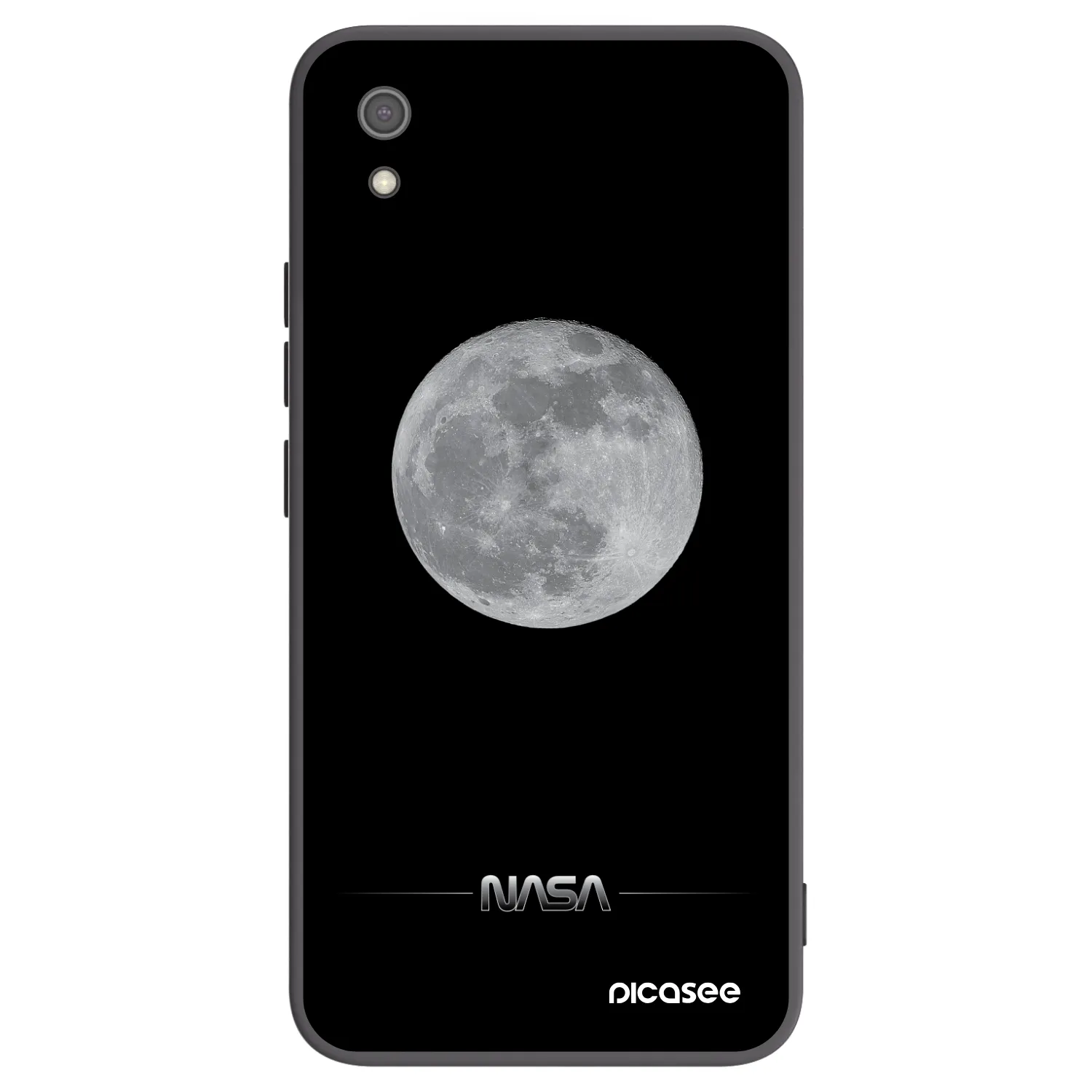 Picasee Xiaomi Redmi 7A Hülle - Schwarzes Silikon - Moon Minimal