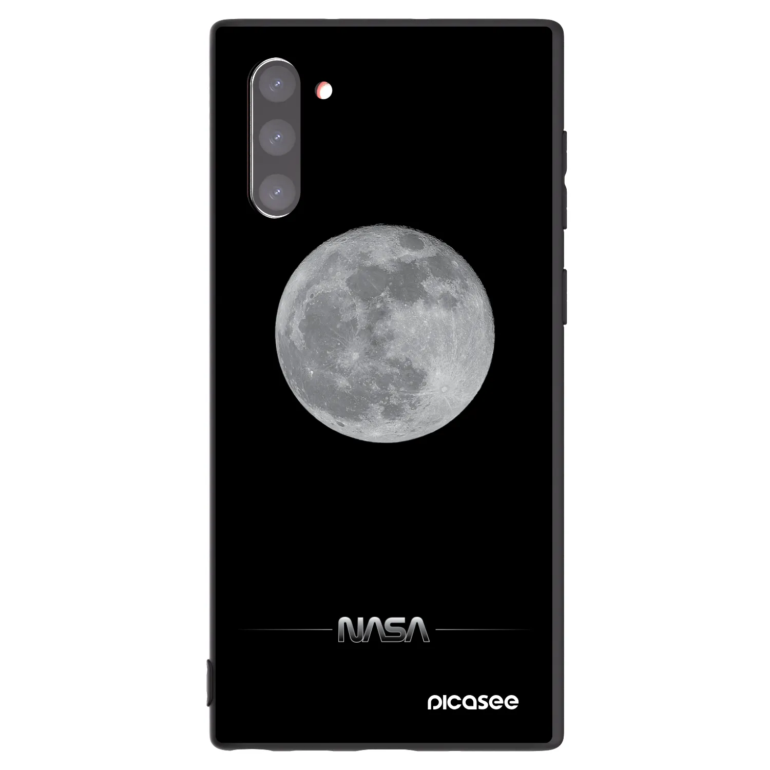 Picasee Samsung Galaxy Note 10 N970F Hülle - Schwarzes Silikon - Moon Minimal