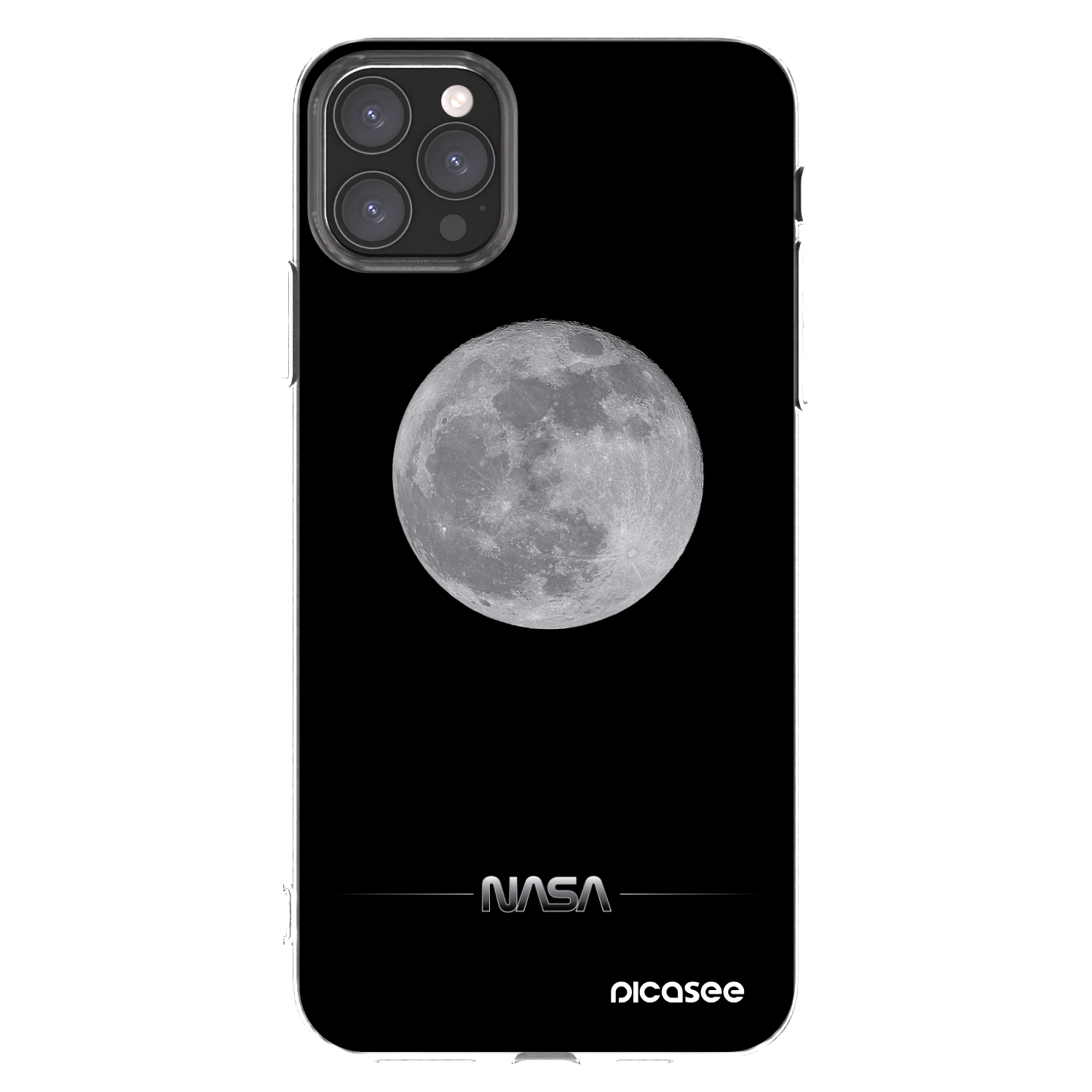 Picasee Apple iPhone 11 Pro Max Hülle - Transparentes Silikon - Moon Minimal