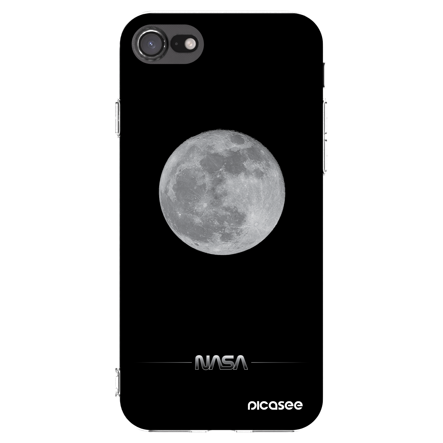 Picasee Apple iPhone 8 Hülle - Transparentes Silikon - Moon Minimal