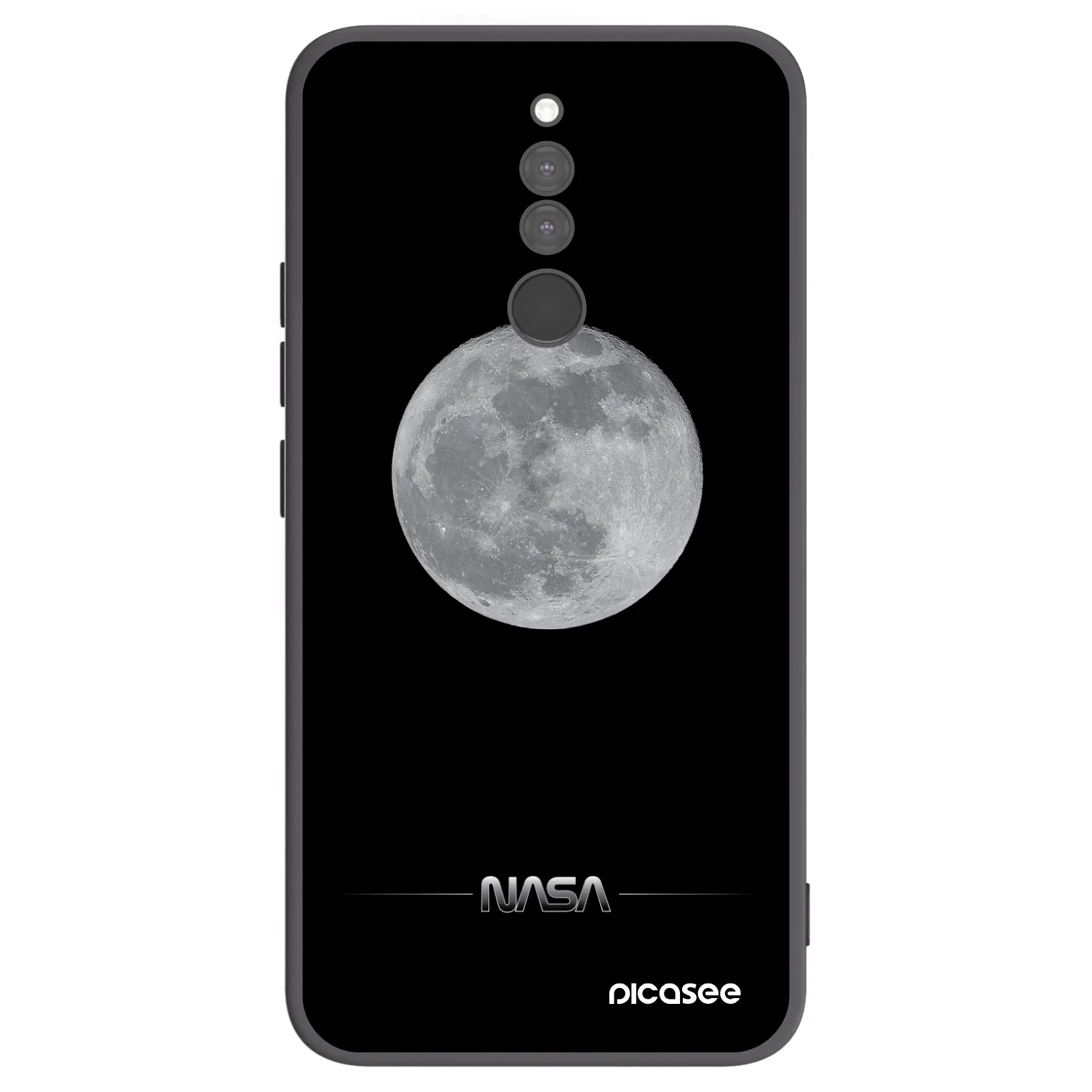 Picasee Xiaomi Redmi 8 Hülle - Schwarzes Silikon - Moon Minimal