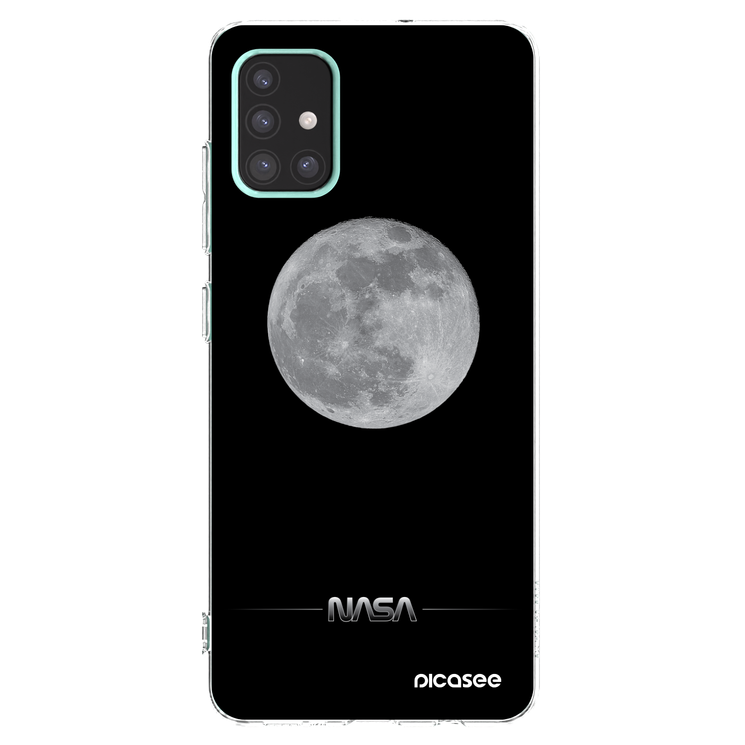 Picasee Samsung Galaxy A51 A515F Hülle - Transparentes Silikon - Moon Minimal