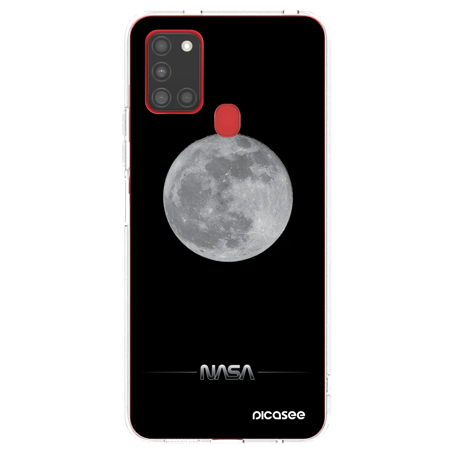 Picasee Samsung Galaxy A21s Hülle - Transparentes Silikon - Moon Minimal