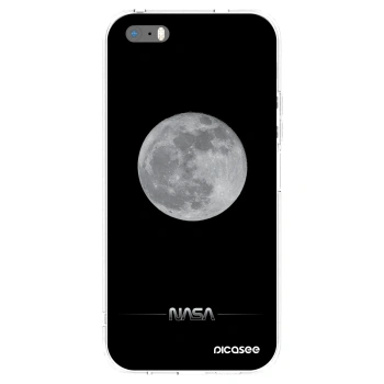 Picasee Apple iPhone 5/5S/SE Hülle - Transparentes Silikon - Moon Minimal