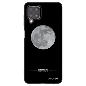 Picasee Samsung Galaxy A12 A125F Hülle - Schwarzes Silikon - Moon Minimal