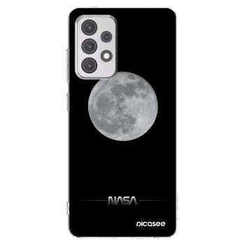 Picasee Samsung Galaxy A52 5G A525F Hülle - Transparentes Silikon - Moon Minimal