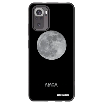 Picasee Xiaomi Redmi Note 10S Hülle - Schwarzes Silikon - Moon Minimal