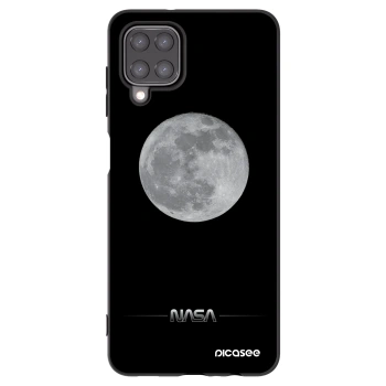 Picasee Samsung Galaxy M12 M127F Hülle - Schwarzes Silikon - Moon Minimal