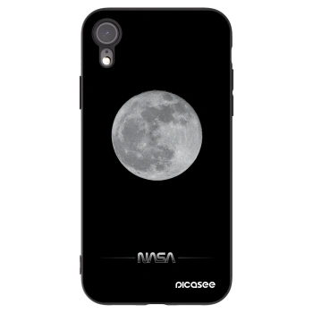 Picasee Apple iPhone XR Hülle - Schwarzes Silikon - Moon Minimal
